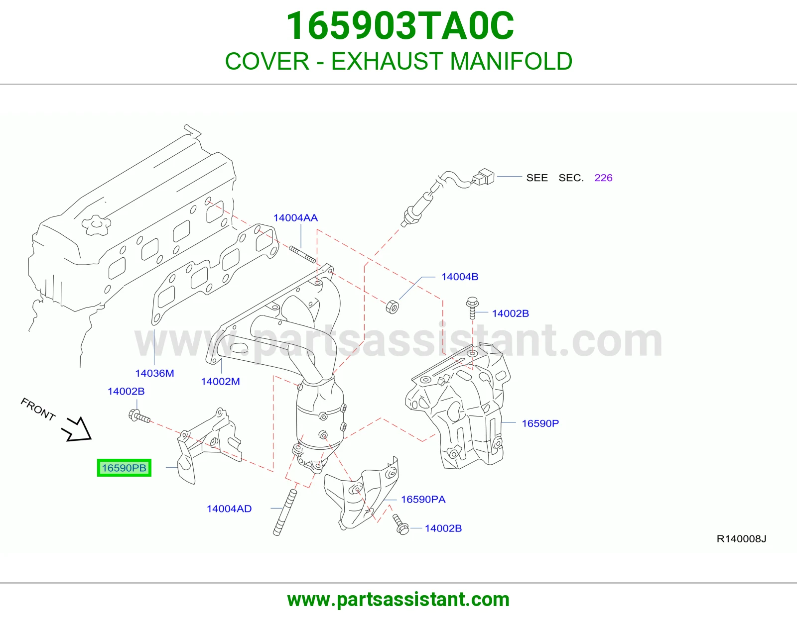 غطاء قزوز شكمان 165903TA0C