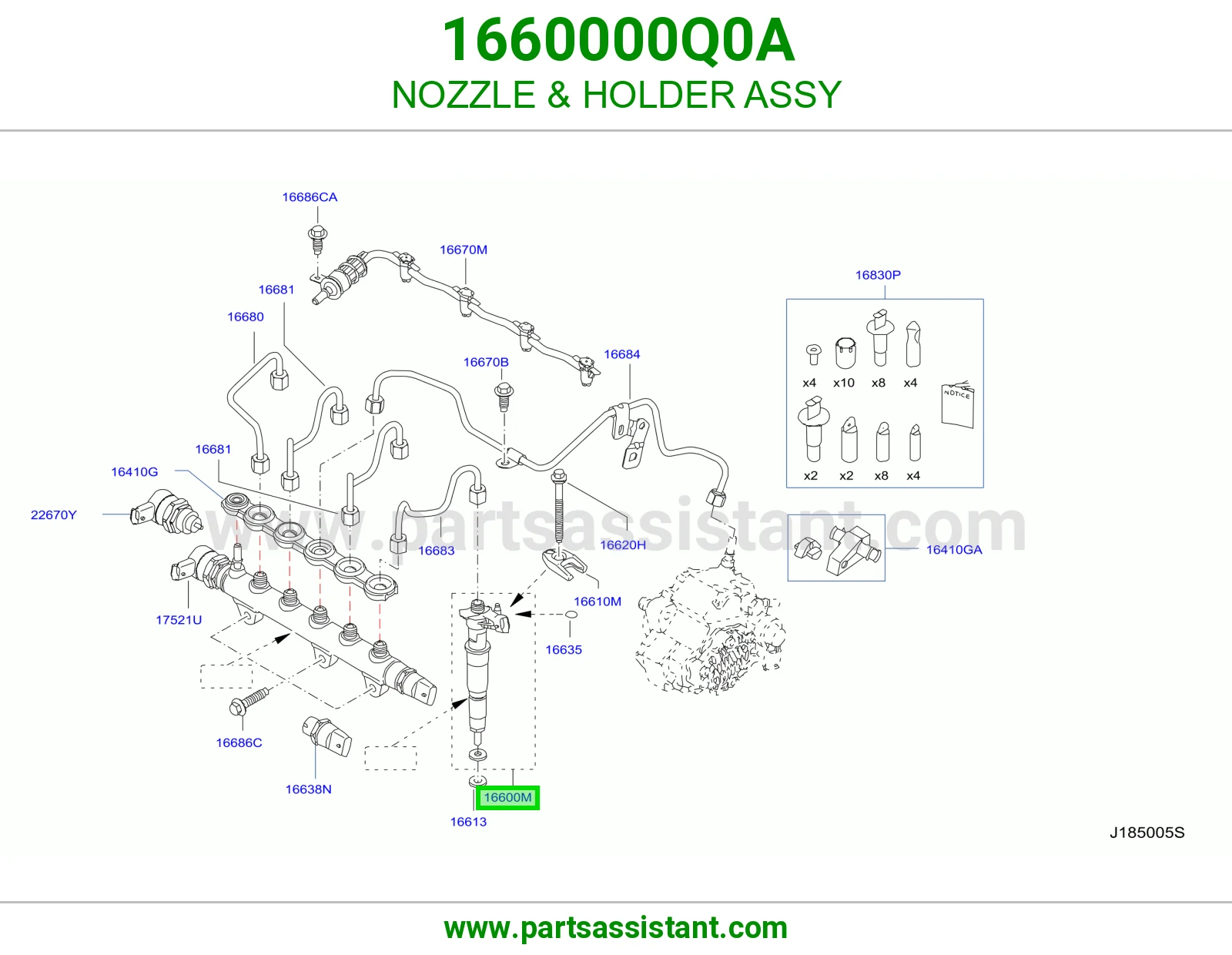 بخاخ بنزين 1660000Q0A