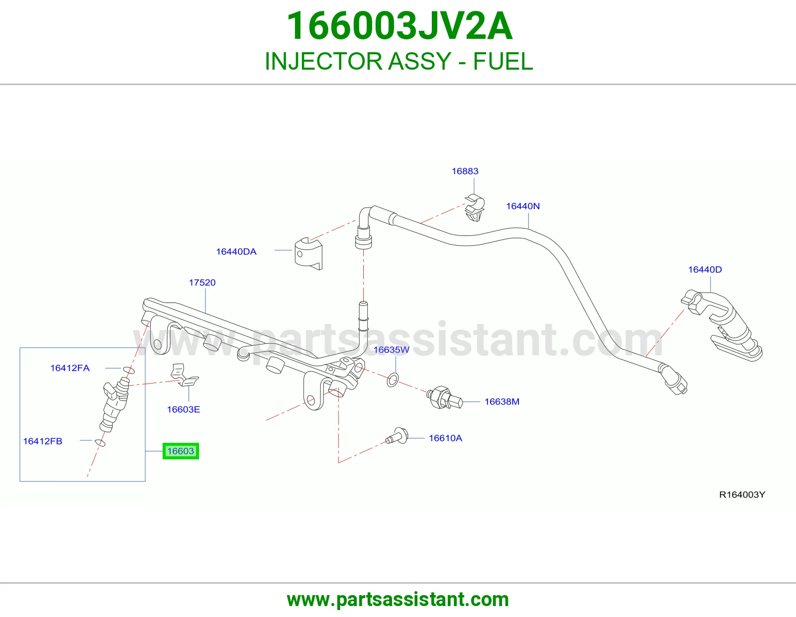 بخاخ بنزين 166003JV2A