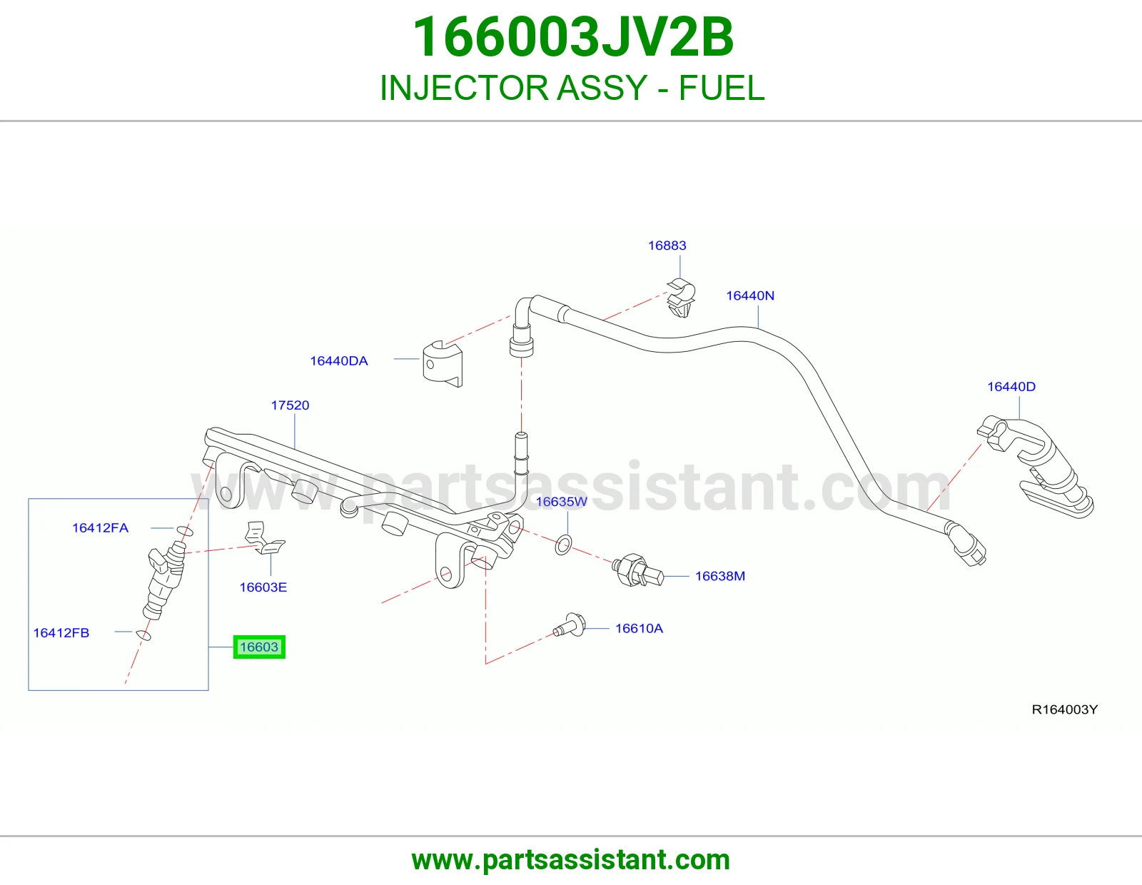 بخاخ بنزين 166003JV2B