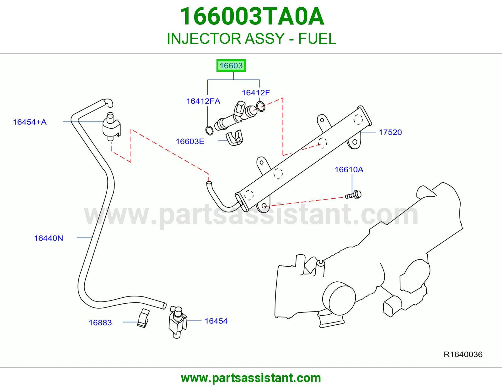 بخاخ بنزين 166003TA0A