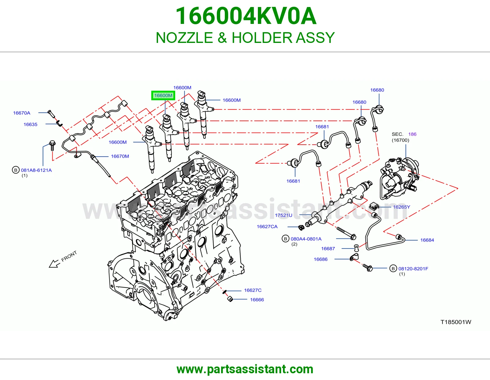 بخاخ بنزين 166004KV0A