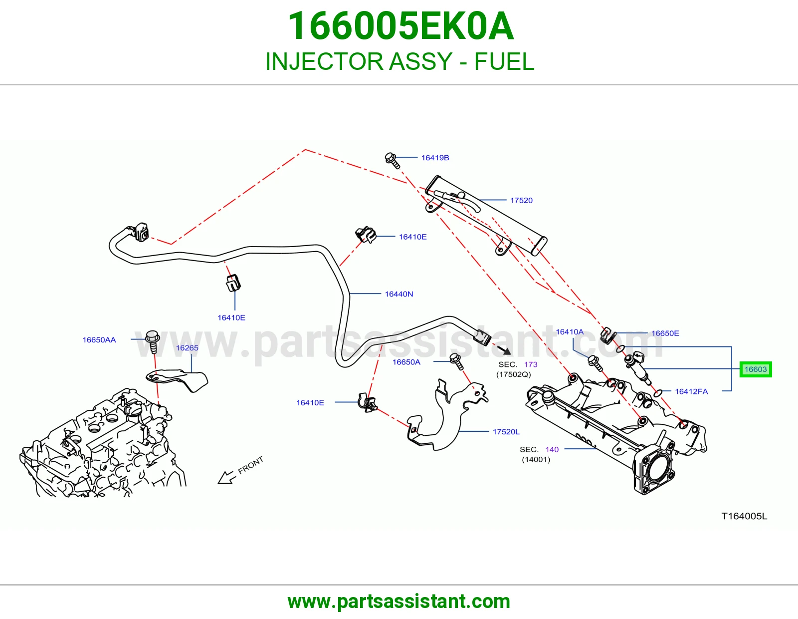 بخاخ بنزين 166005EK0A