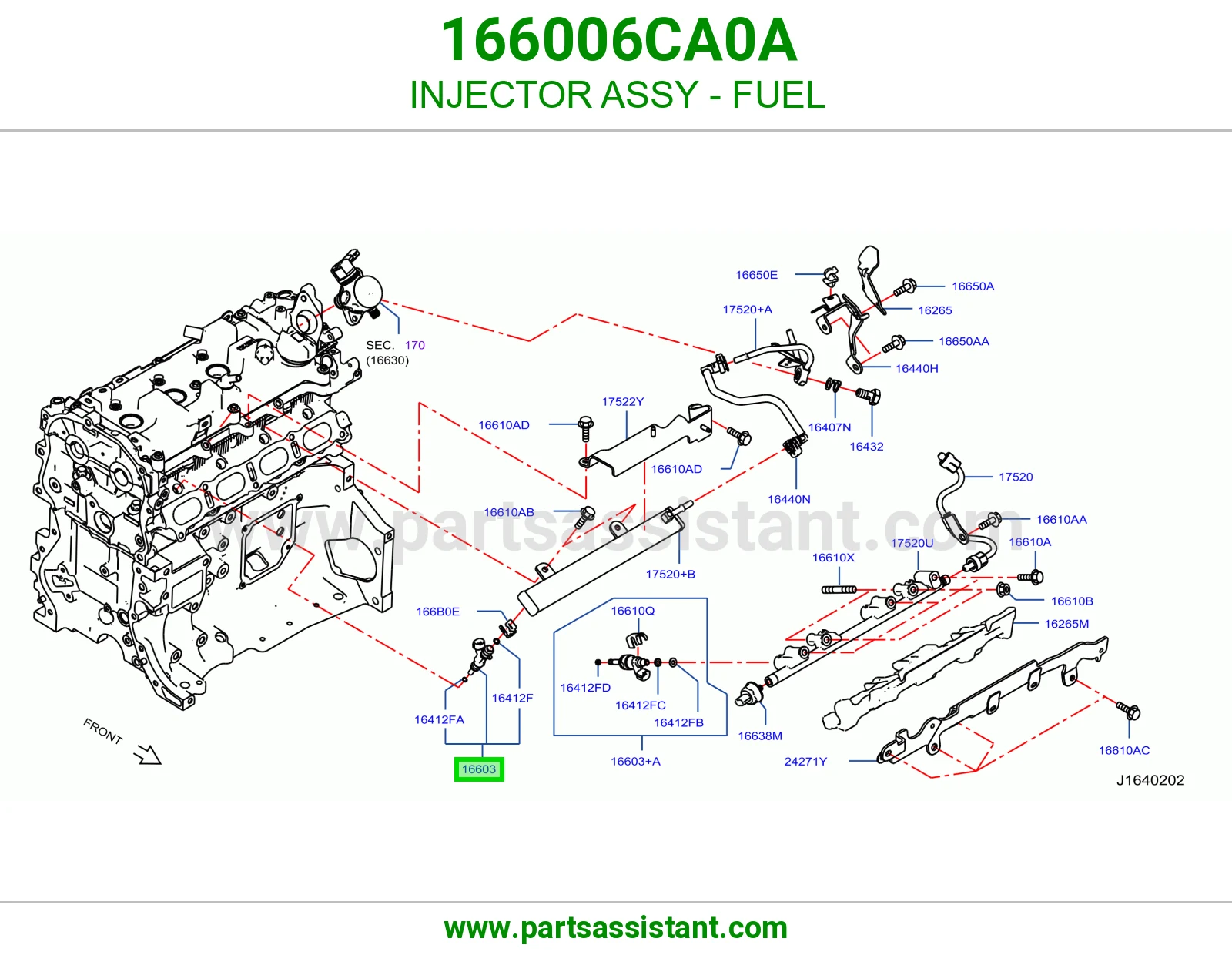 بخاخ بنزين 166006CA0A