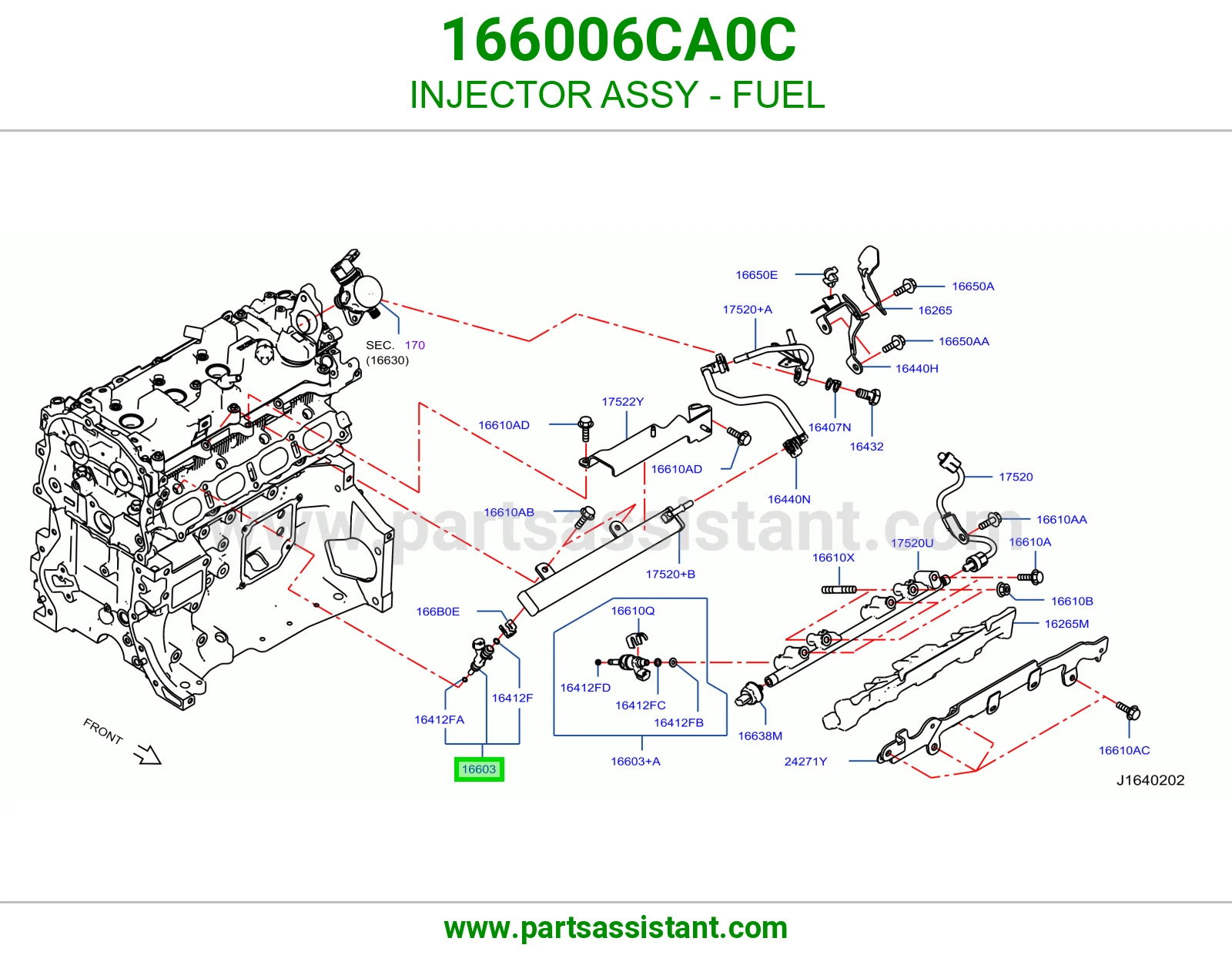 بخاخ بنزين 166006CA0C