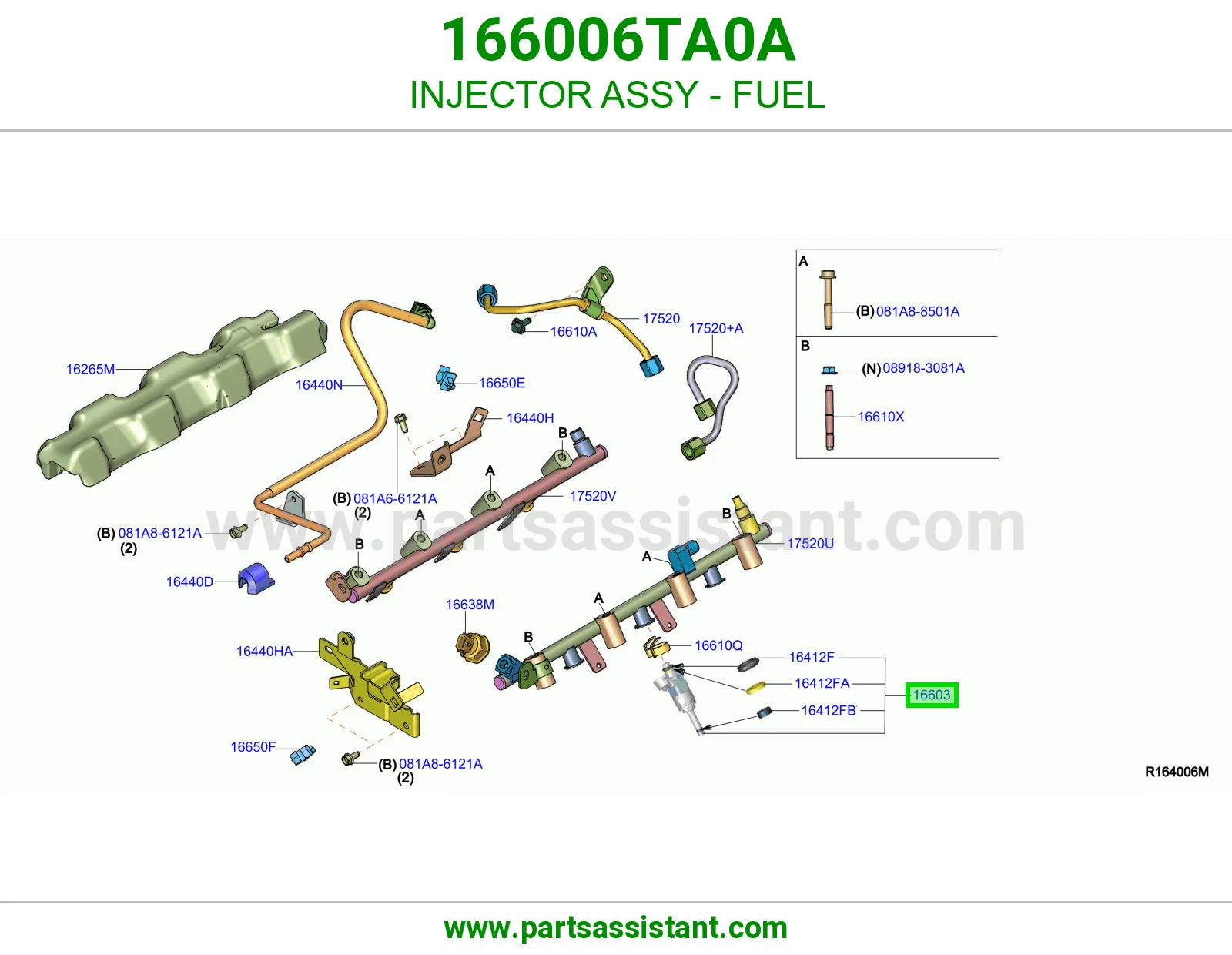 بخاخ بنزين 166006TA0A