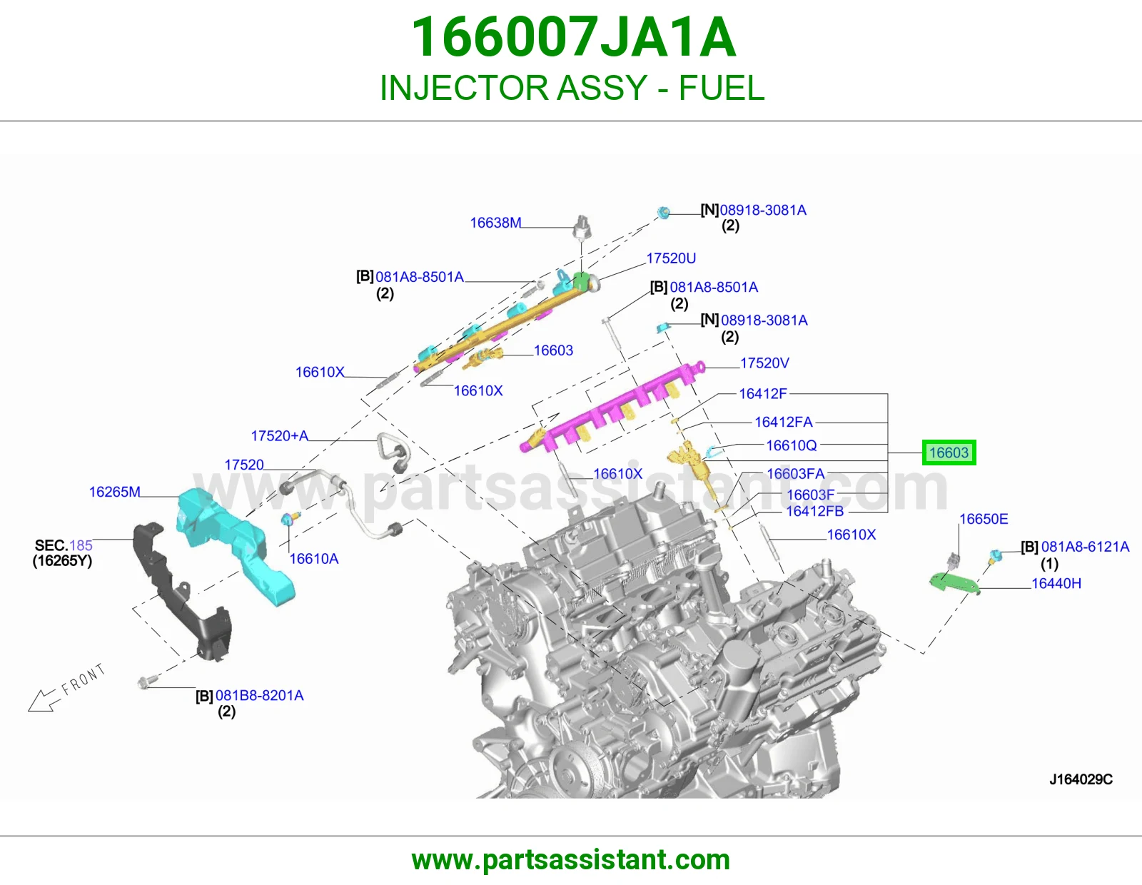بخاخ بنزين 166007JA1A