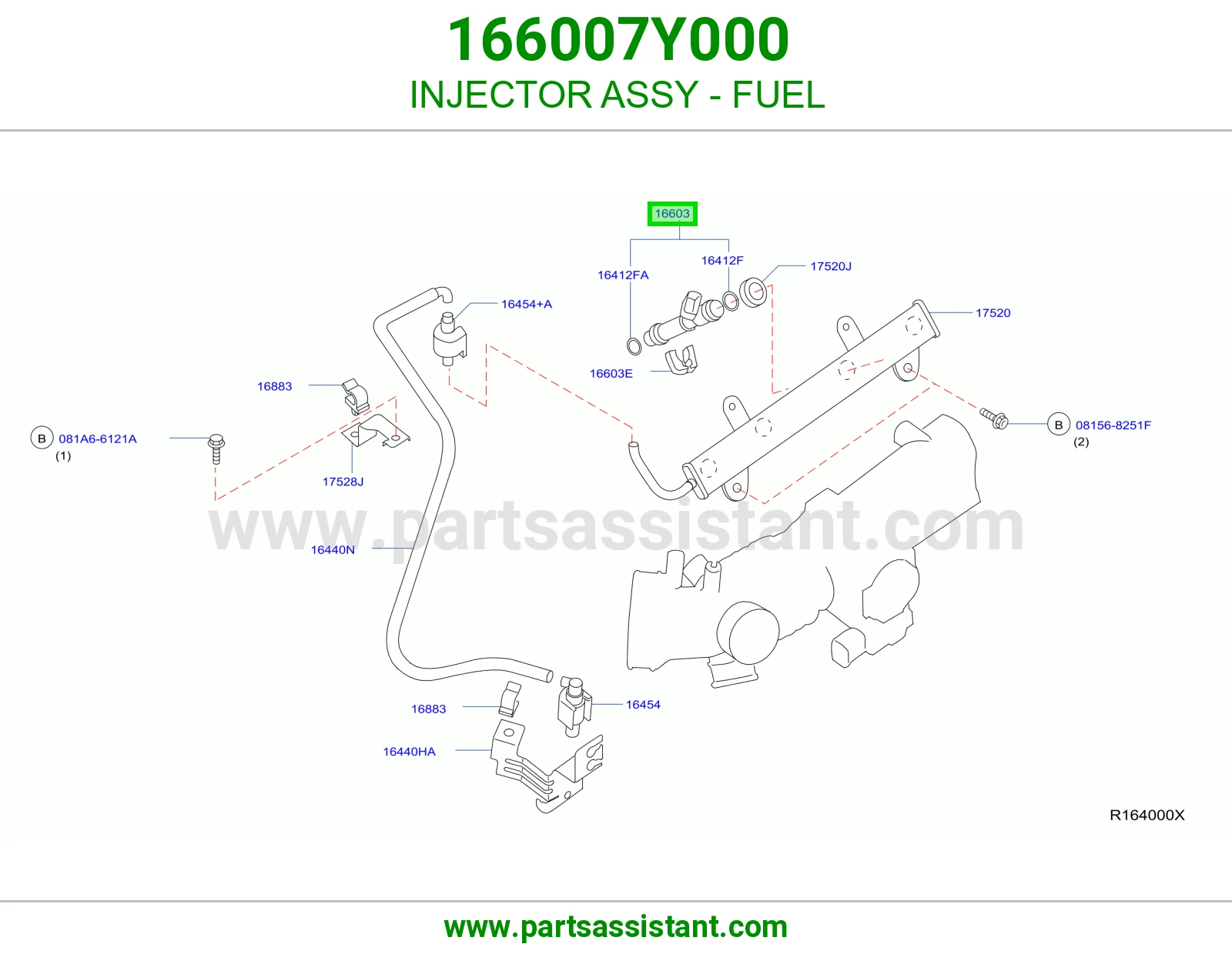 بخاخ بنزين 166007Y000