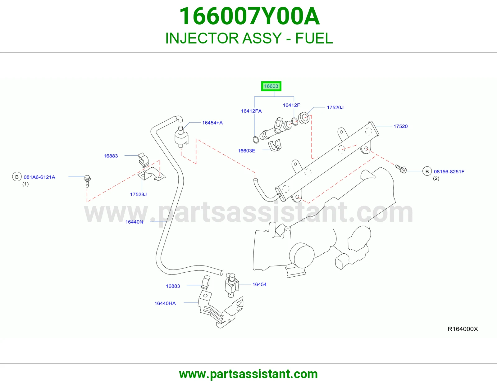 بخاخ بنزين 166007Y00A
