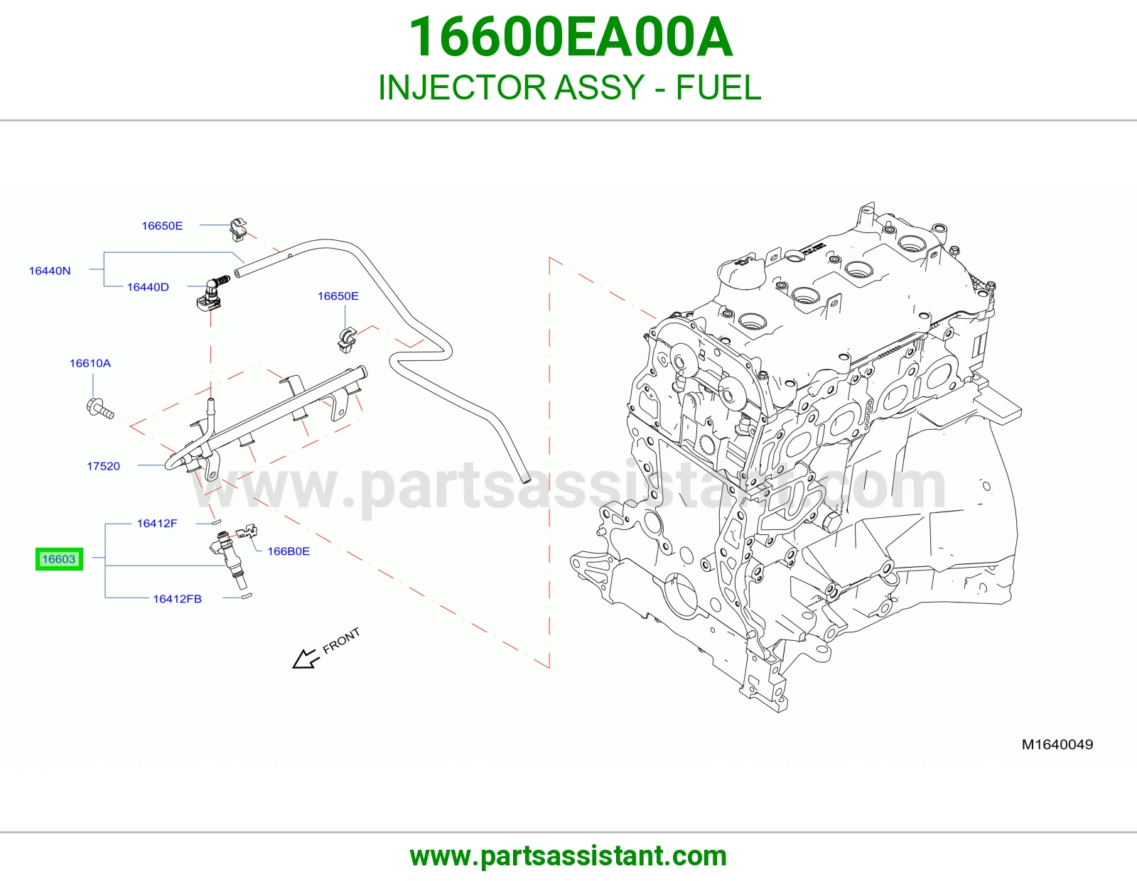 بخاخ بنزين 16600EA00A