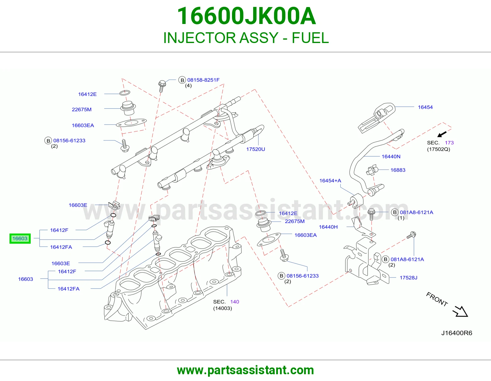 بخاخ بنزين 16600JK00A