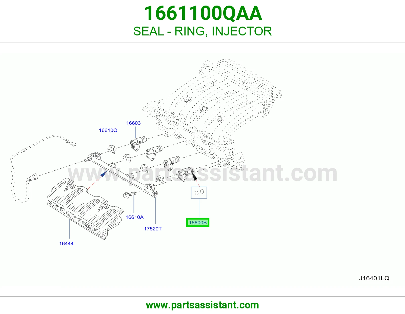 جلدة حلقة بخاخ 1661100QAA