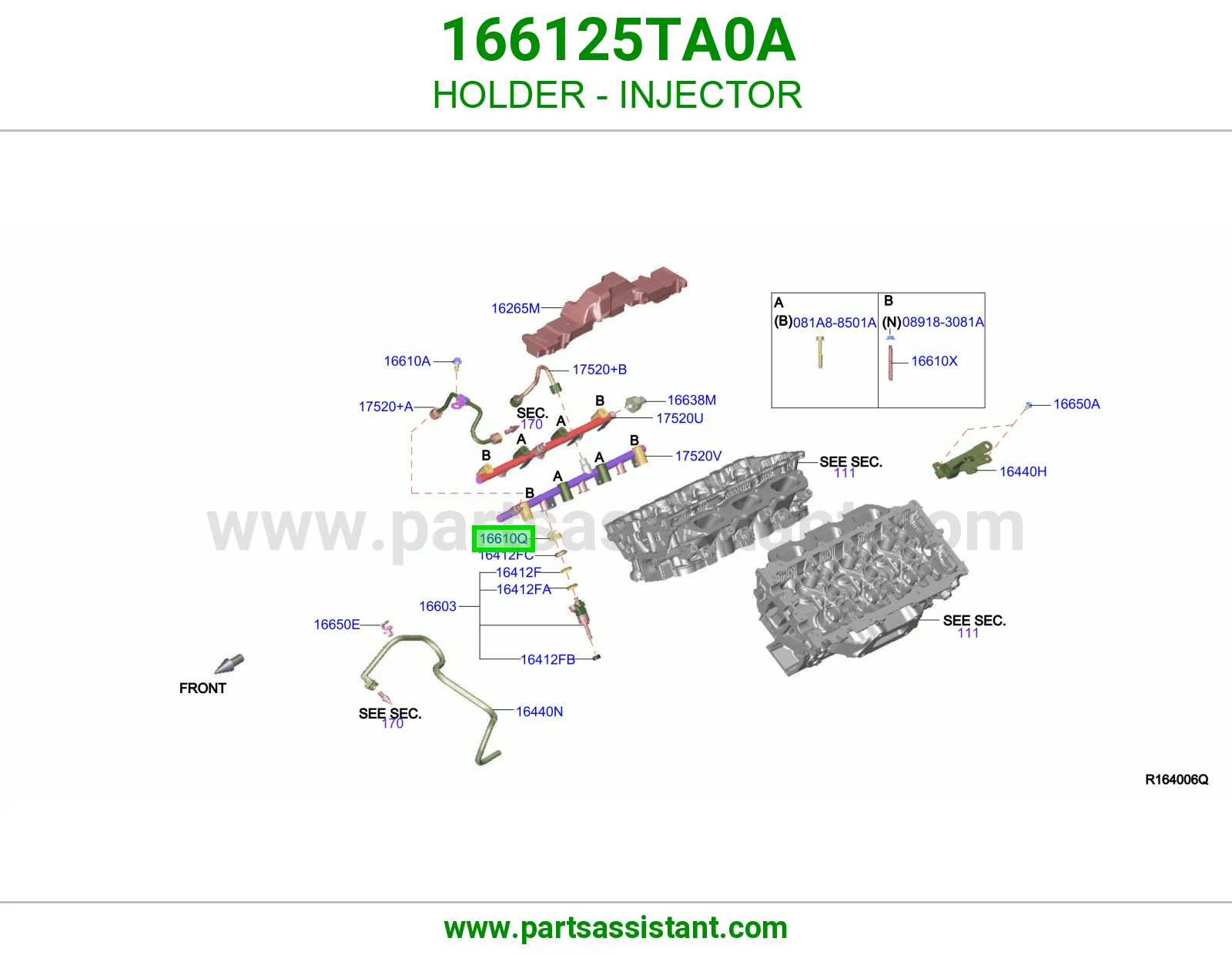 حامل بخاخ 166125TA0A