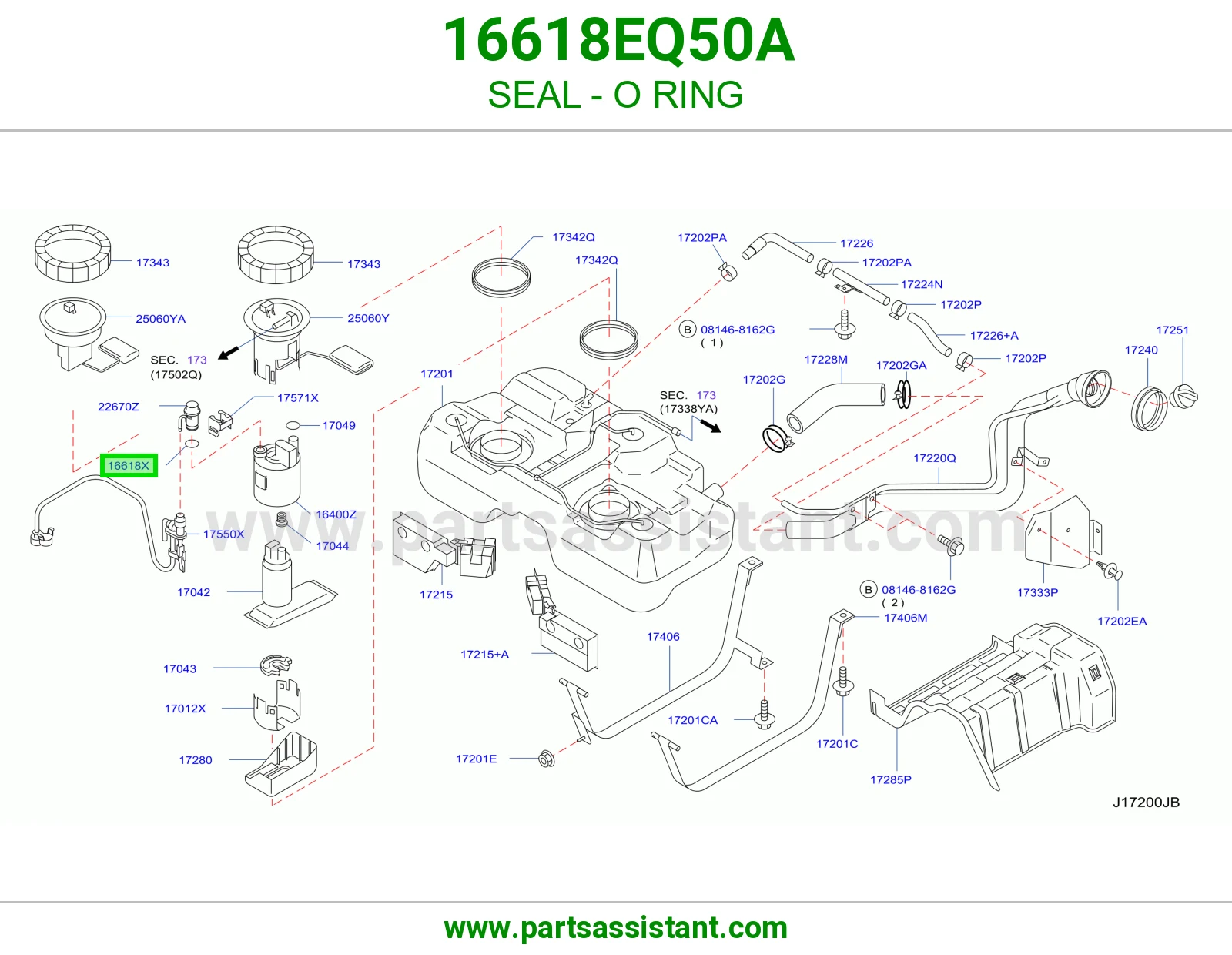 SEAL - O RING 16618EQ50A