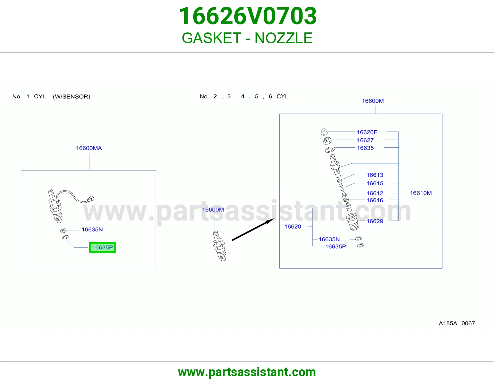 وجه بخاخ 16626V0703