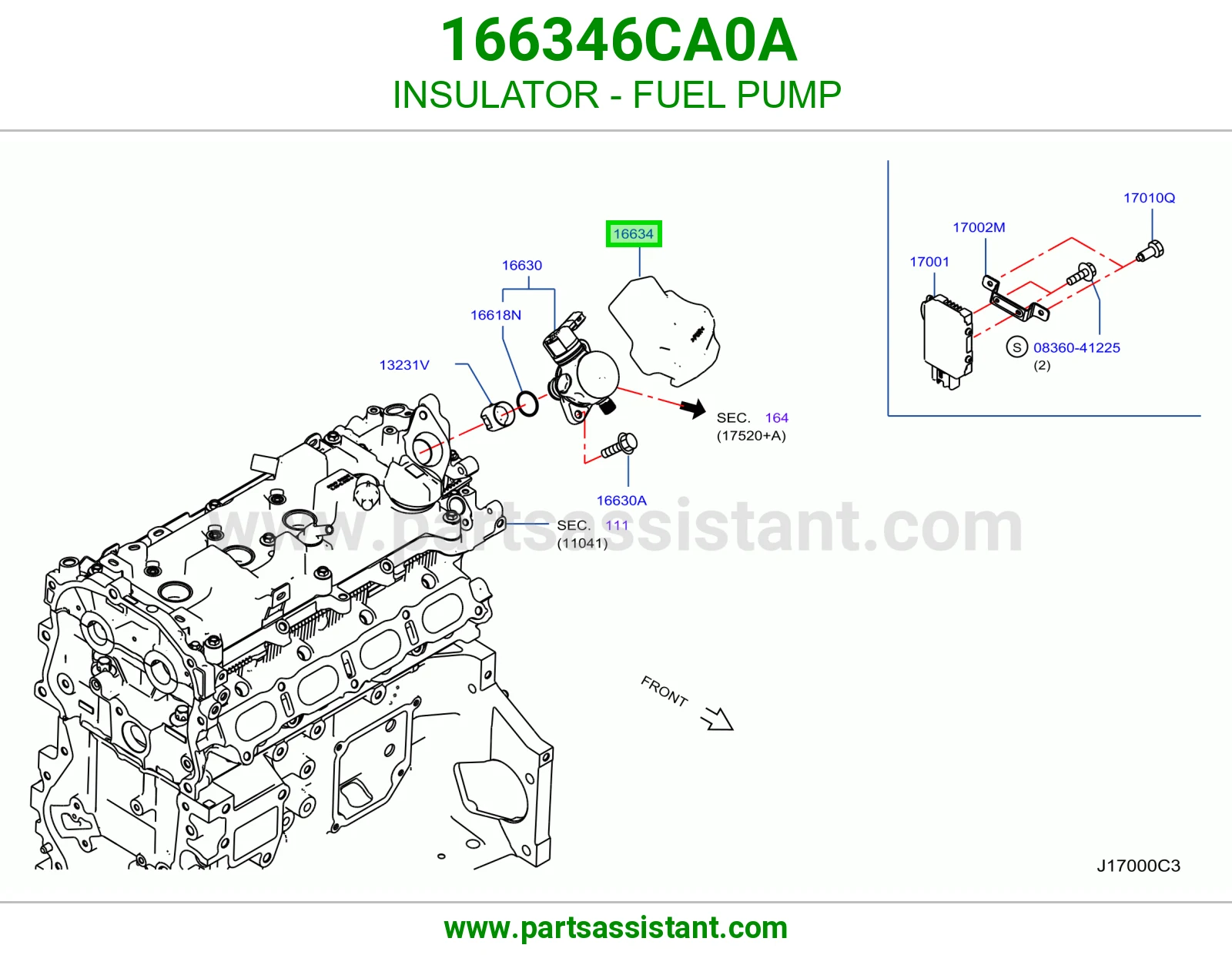 عازل طرمبة بنزين 166346CA0A