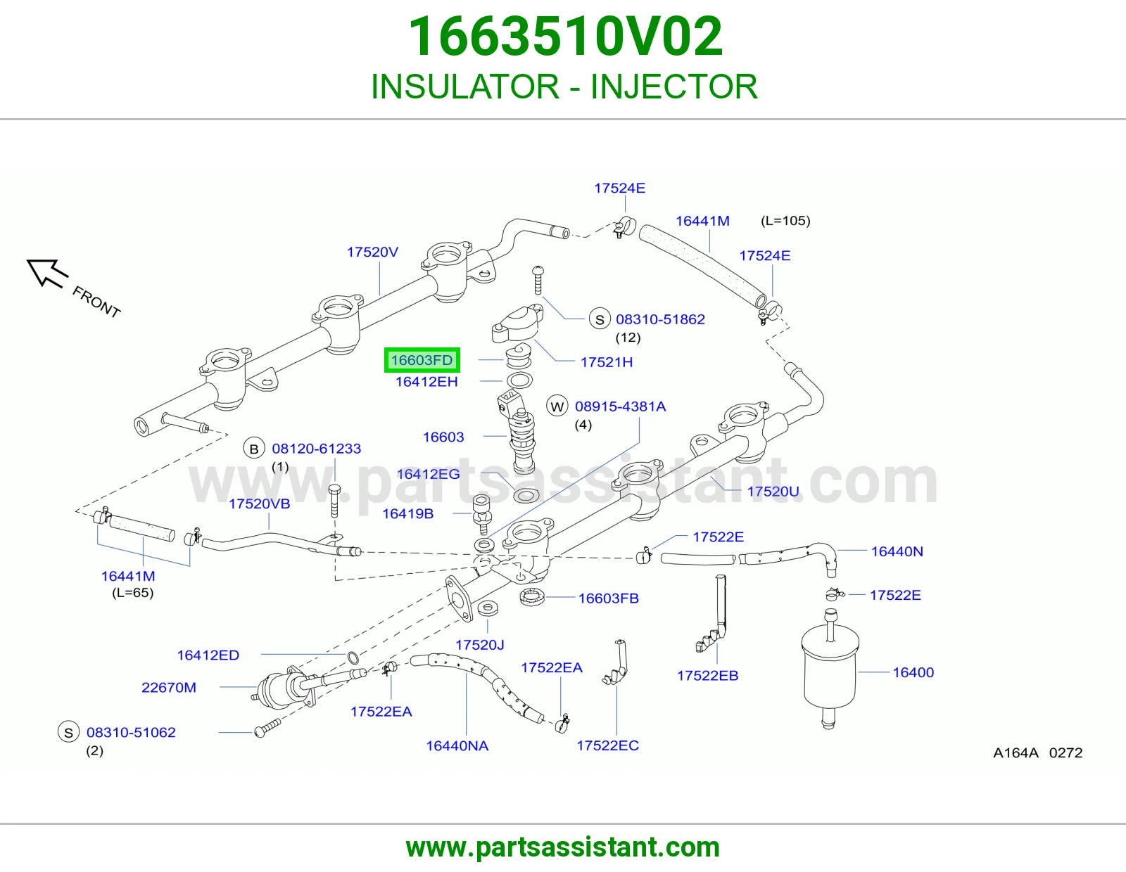 عازل بخاخ 1663510V02