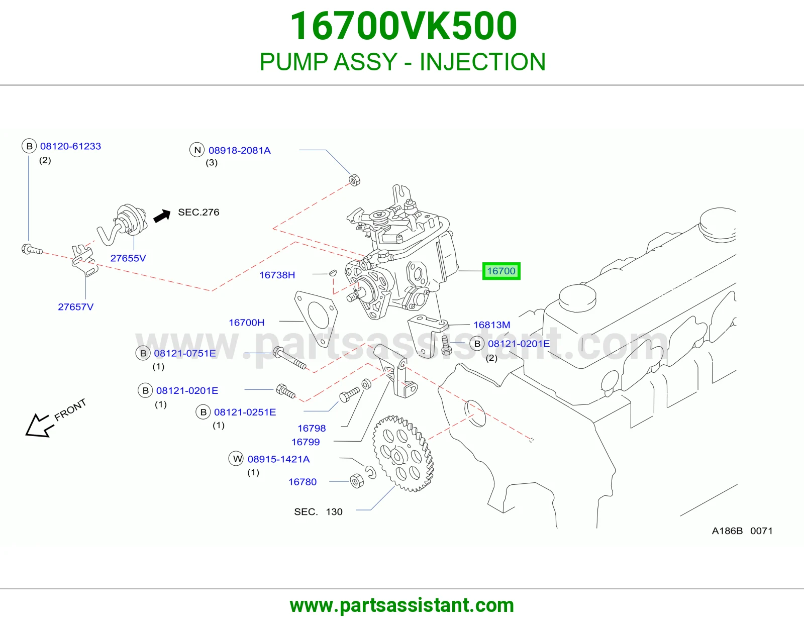 طرمبه ديزل كامل 16700VK500