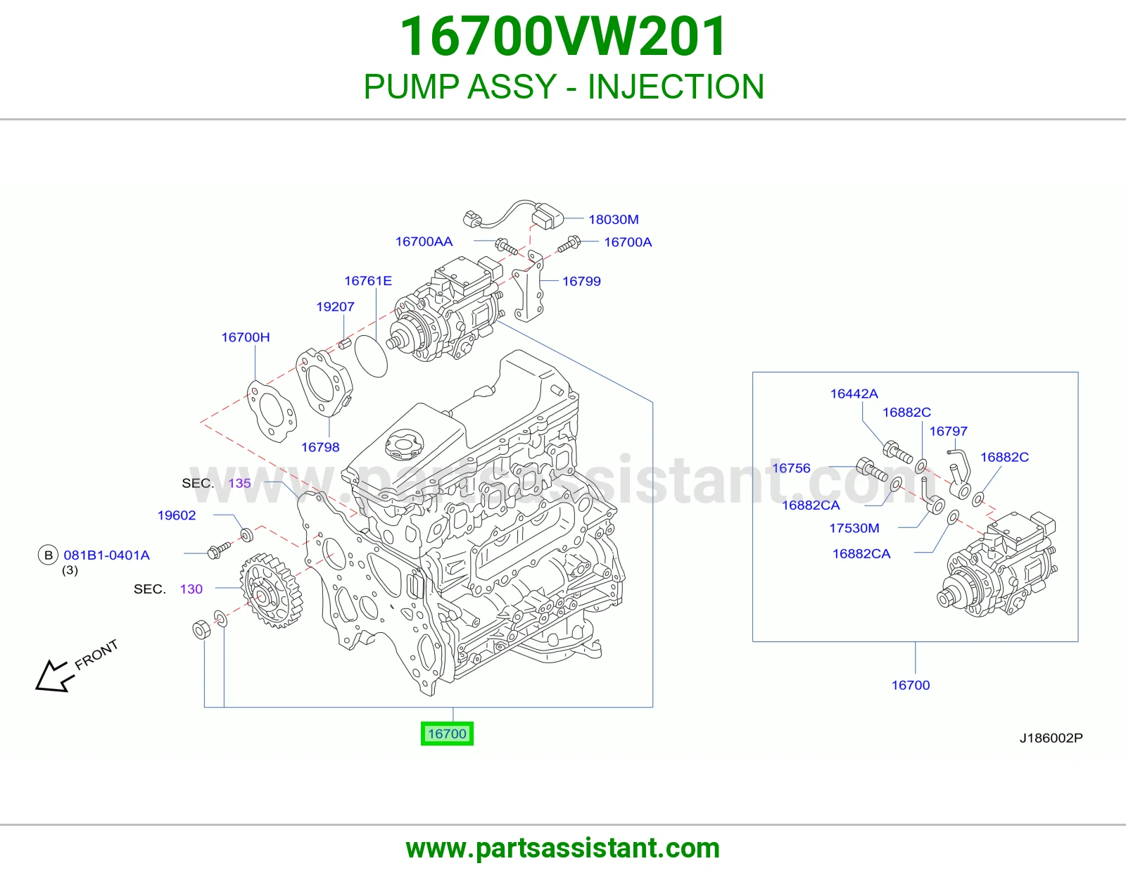 طرمبه ديزل كامل 16700VW201