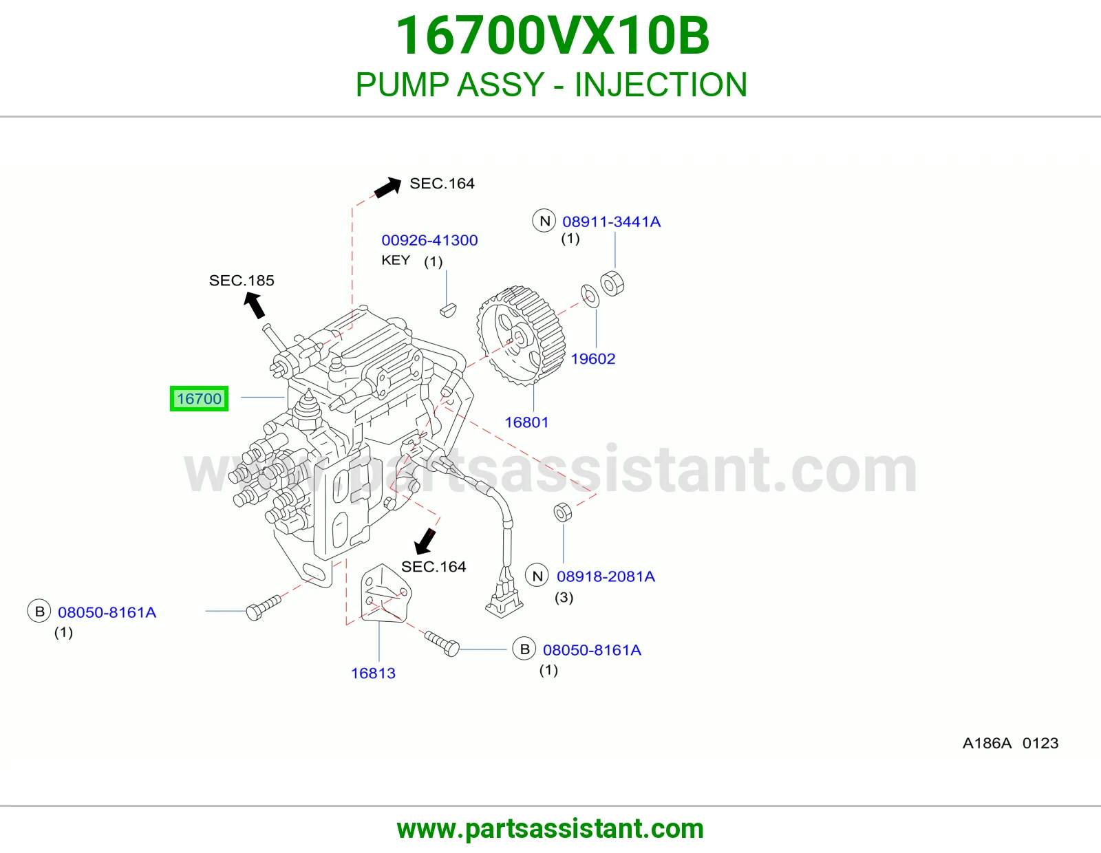 طرمبه ديزل كامل 16700VX10B