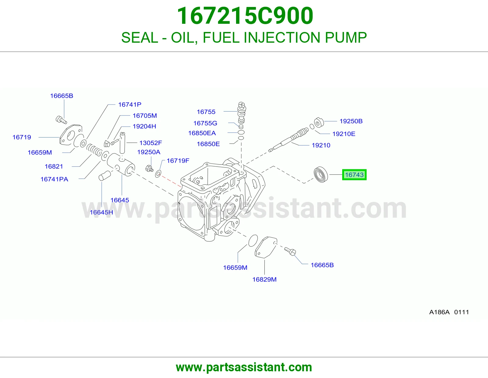 جلدة زيت طرمبة ديزل 167215C900