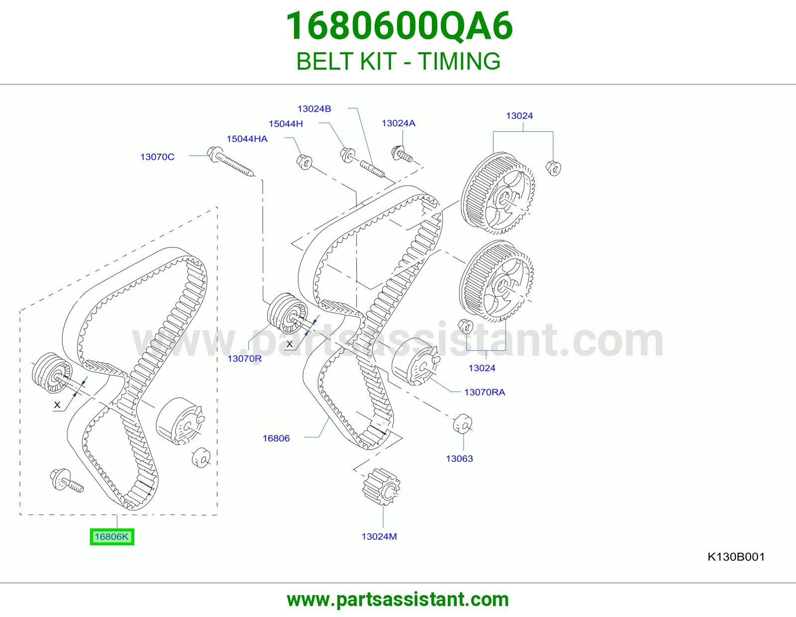 طقم سير تيمن 1680600QA6