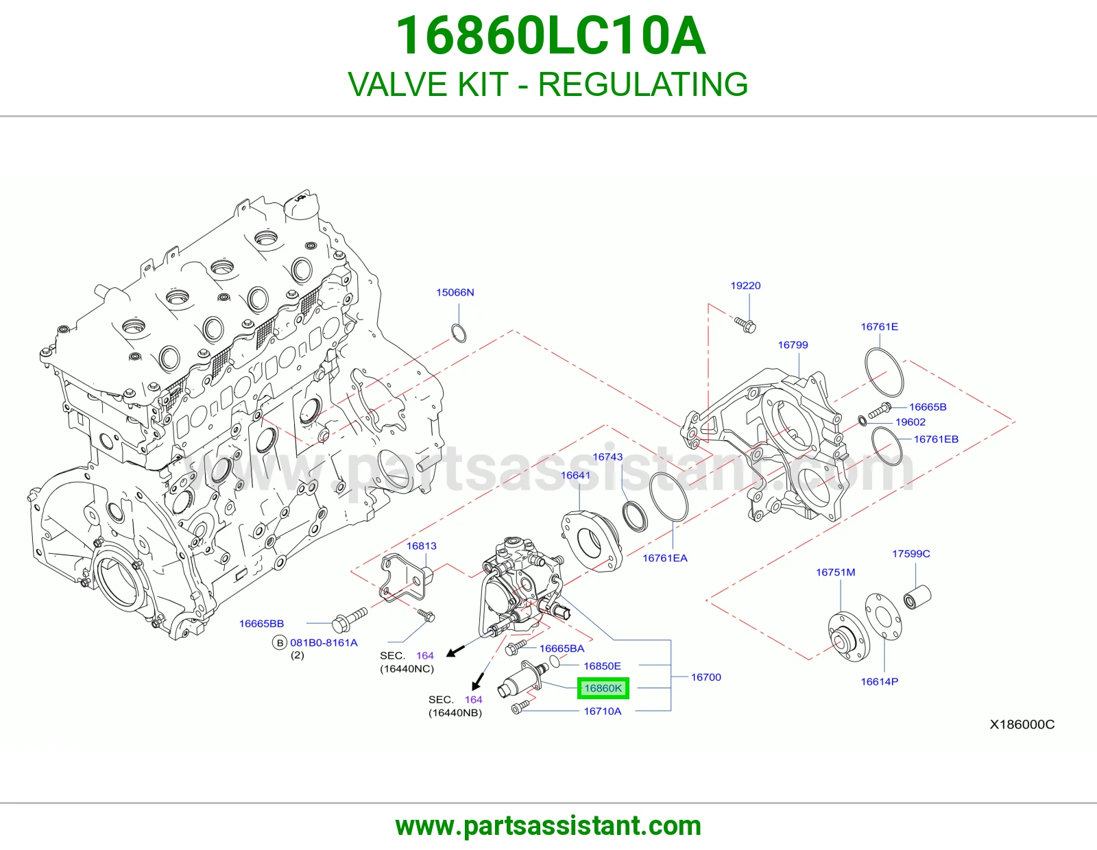 VALVE KIT - REGULATING 16860LC10A