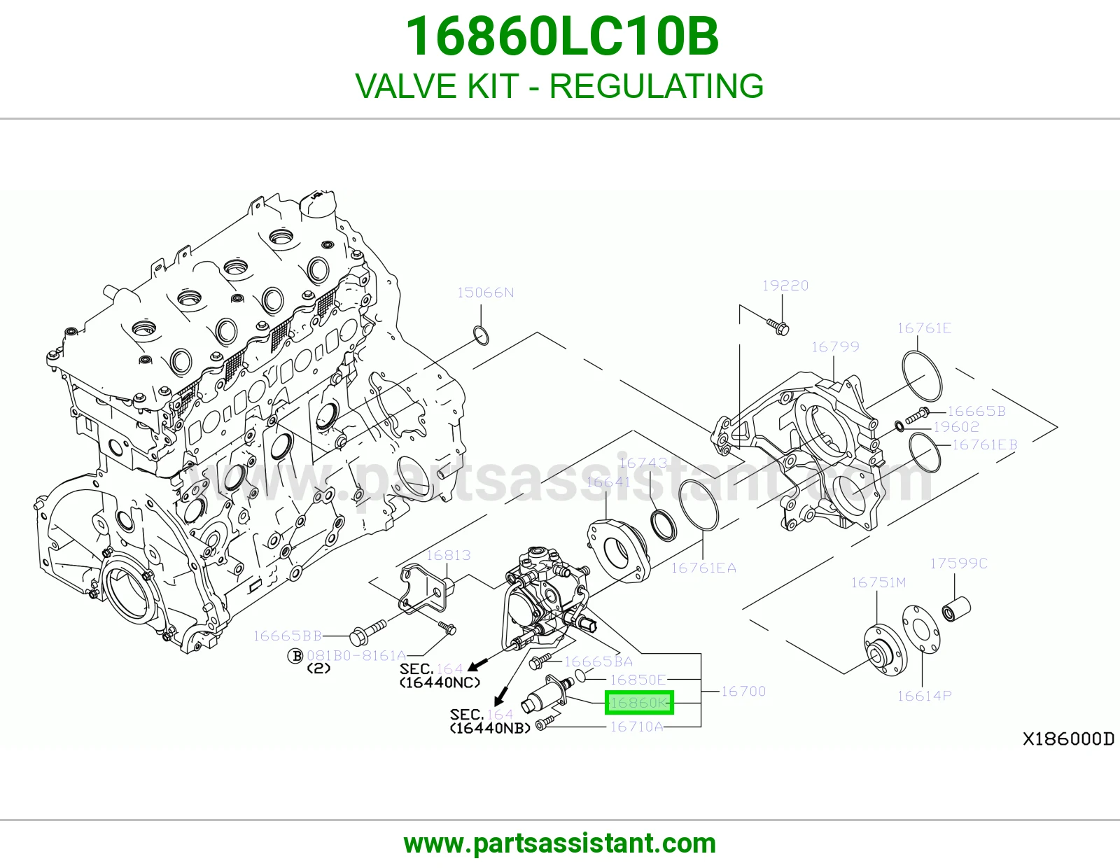 VALVE KIT - REGULATING 16860LC10B