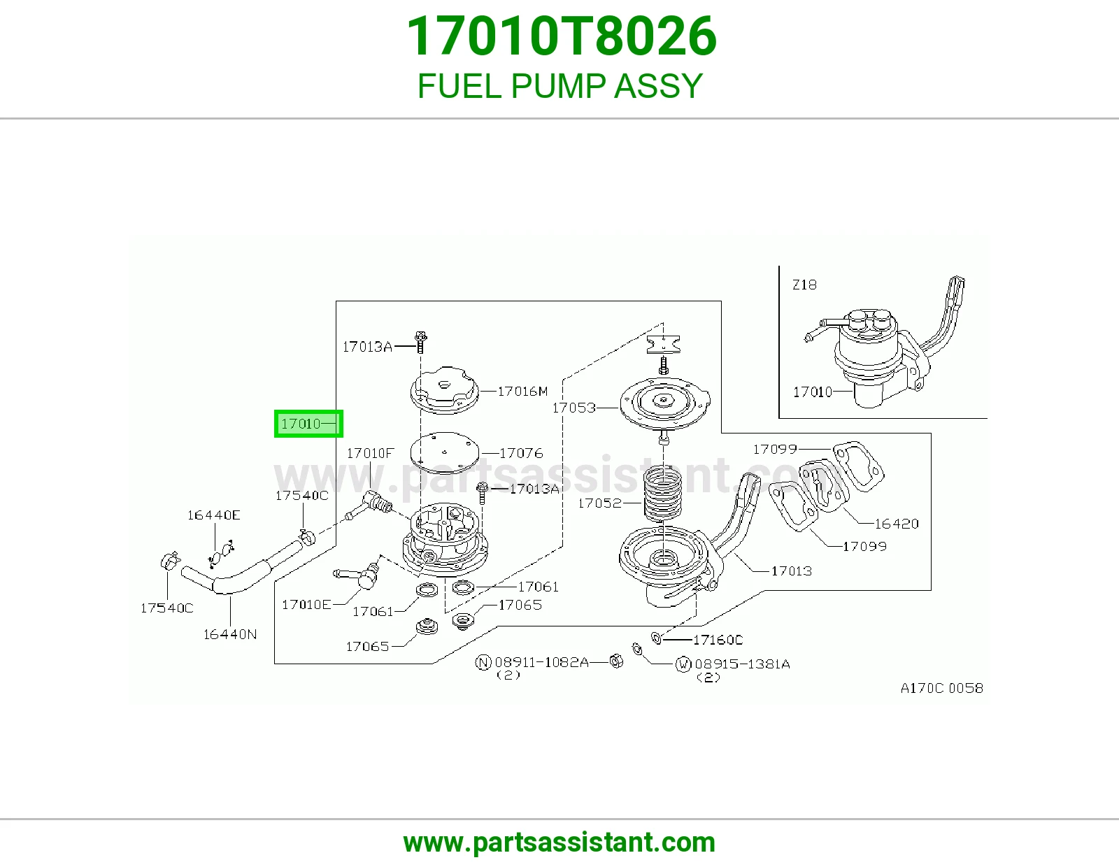 طرمبه بنزين 17010T8026