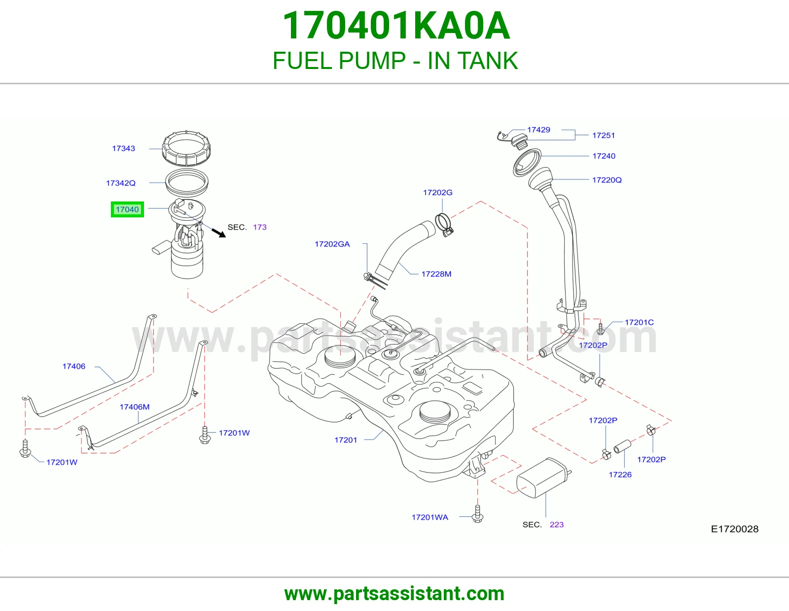 طرمبه بنزين مع عوامه 170401KA0A