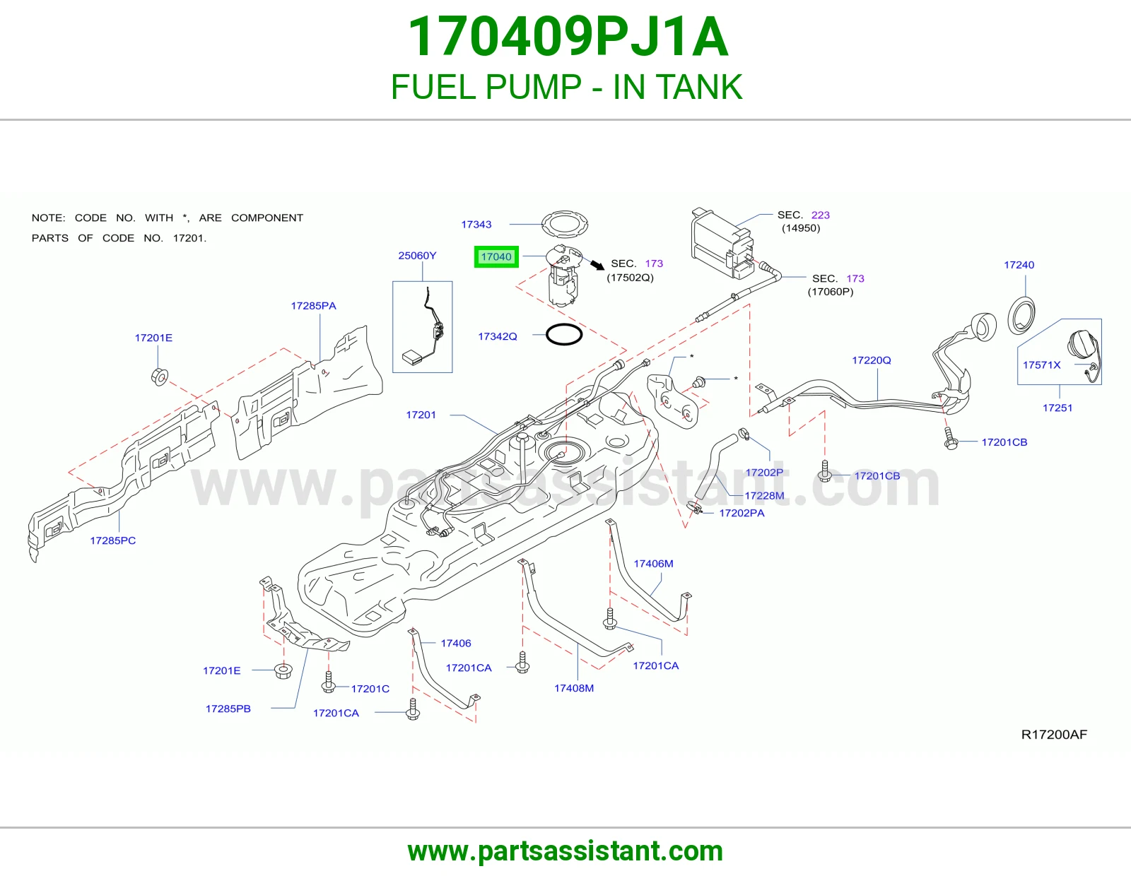طرمبه بنزين مع عوامه 170409PJ1A