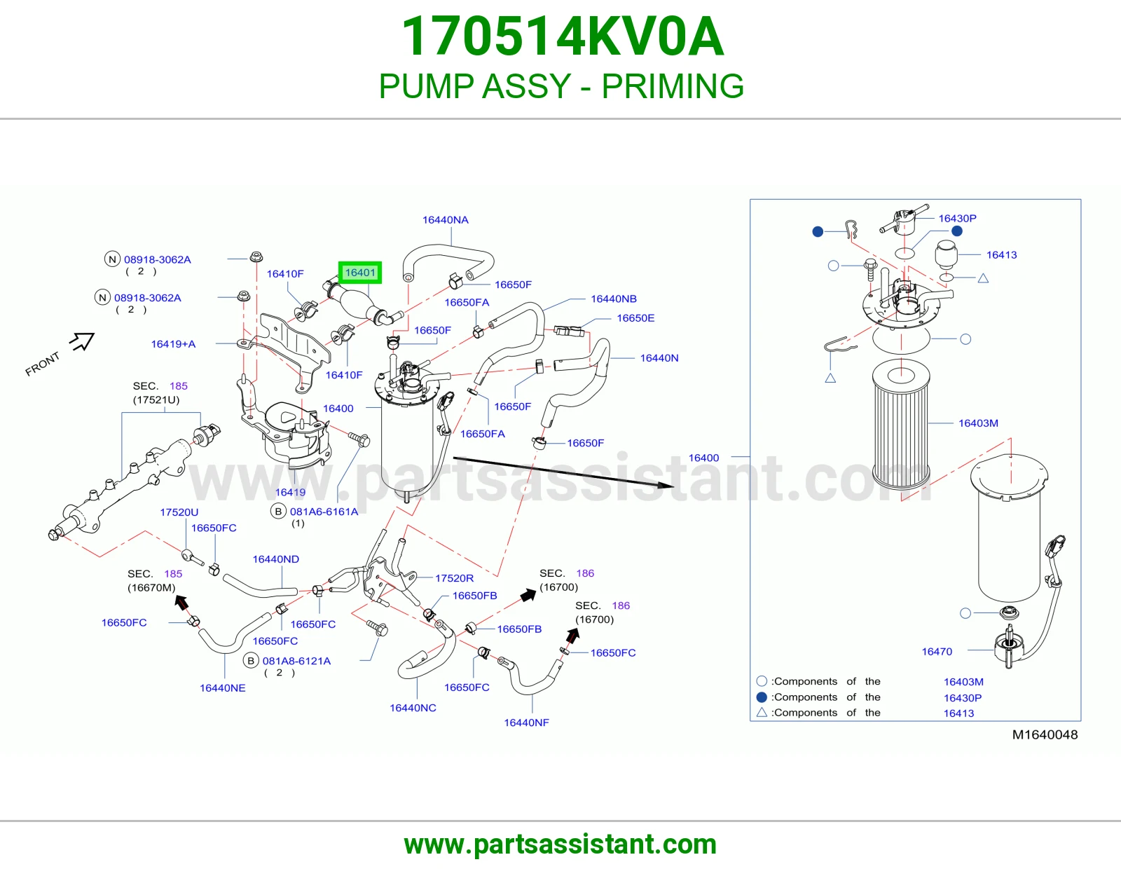 طرمبة بنزين كربريتر 170514KV0A
