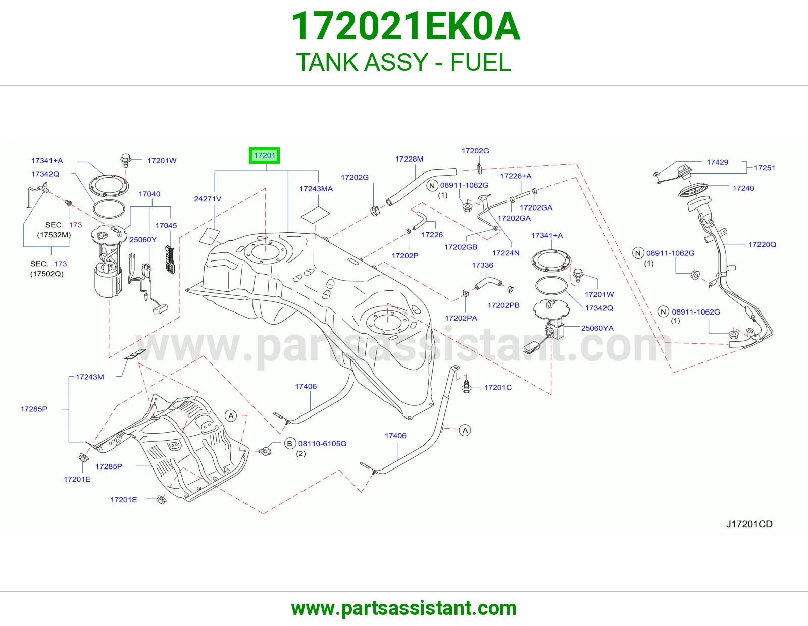 تانكي بنزين 172021EK0A