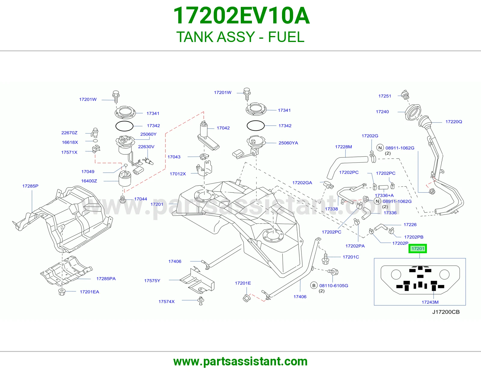 تانكي بنزين 17202EV10A