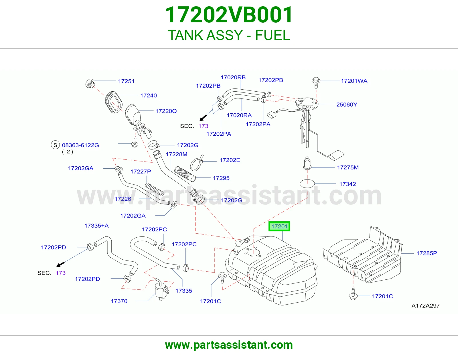 تانكي بنزين 17202VB001