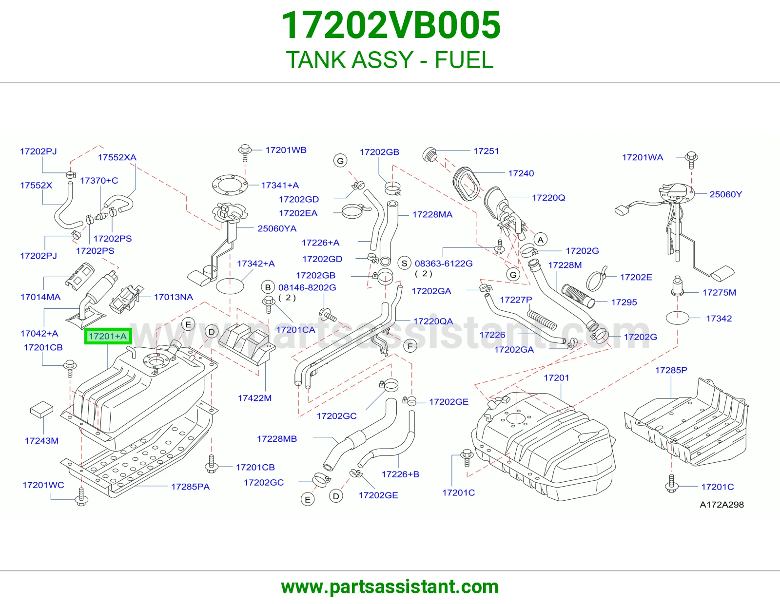 تانكي بنزين 17202VB005