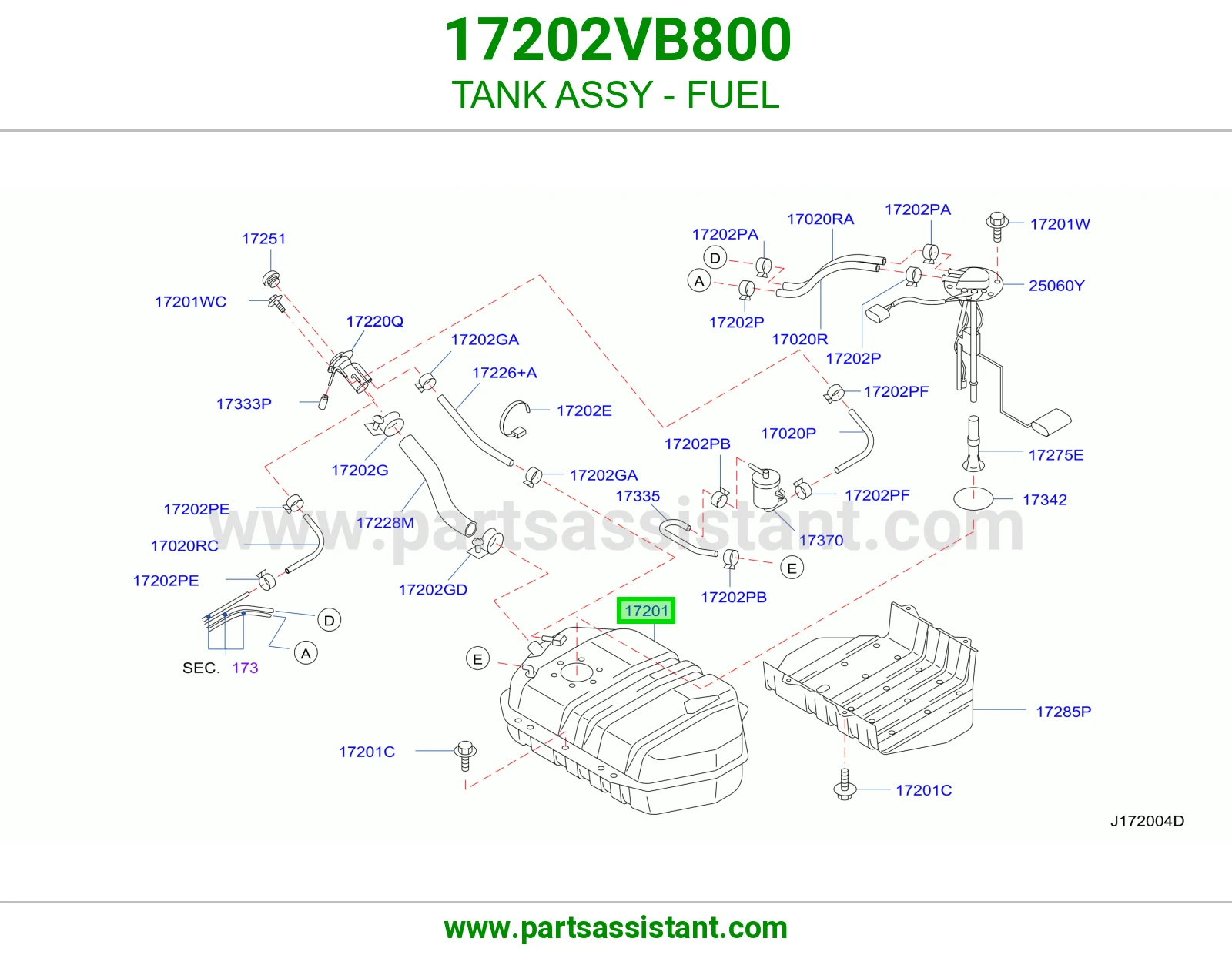تانكي بنزين 17202VB800