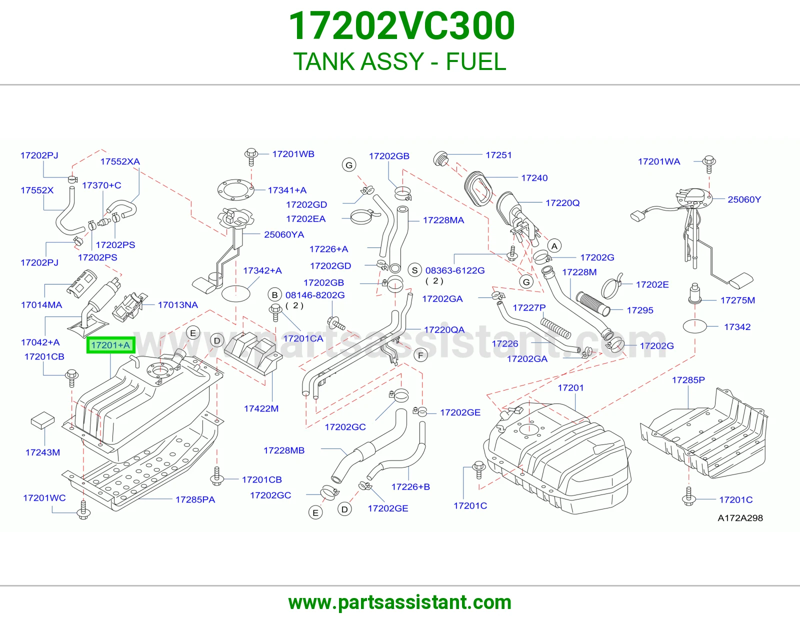 تانكي بنزين 17202VC300