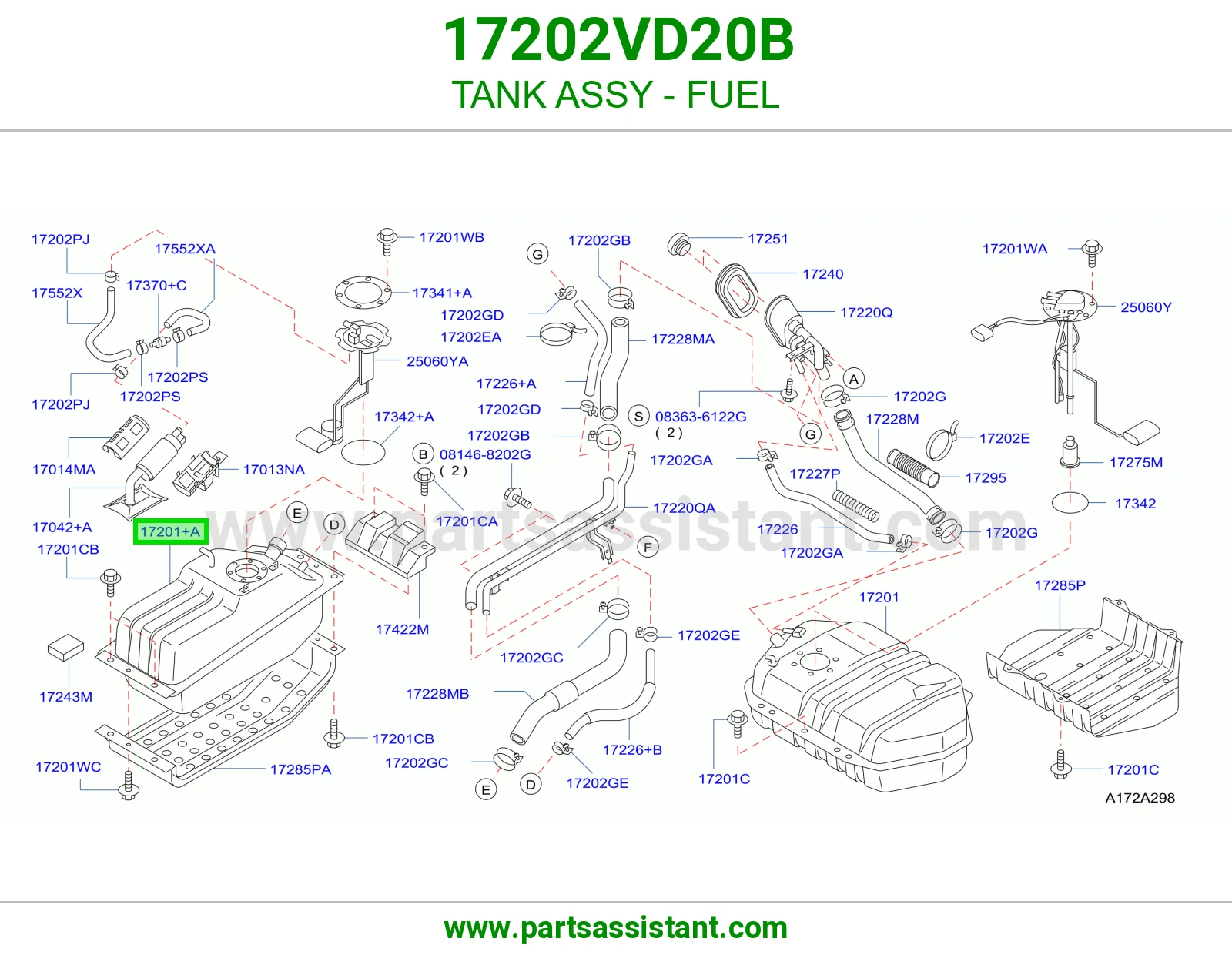 تانكي بنزين 17202VD20B
