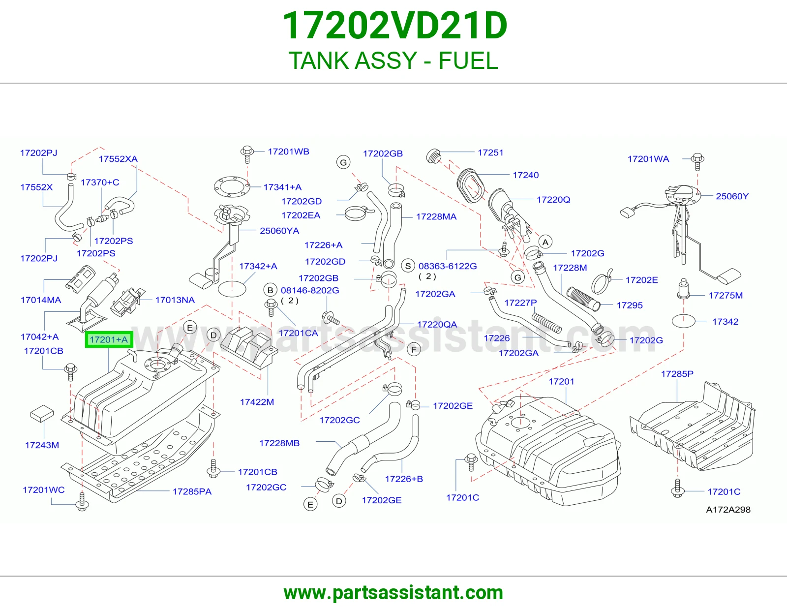 تانكي بنزين 17202VD21D