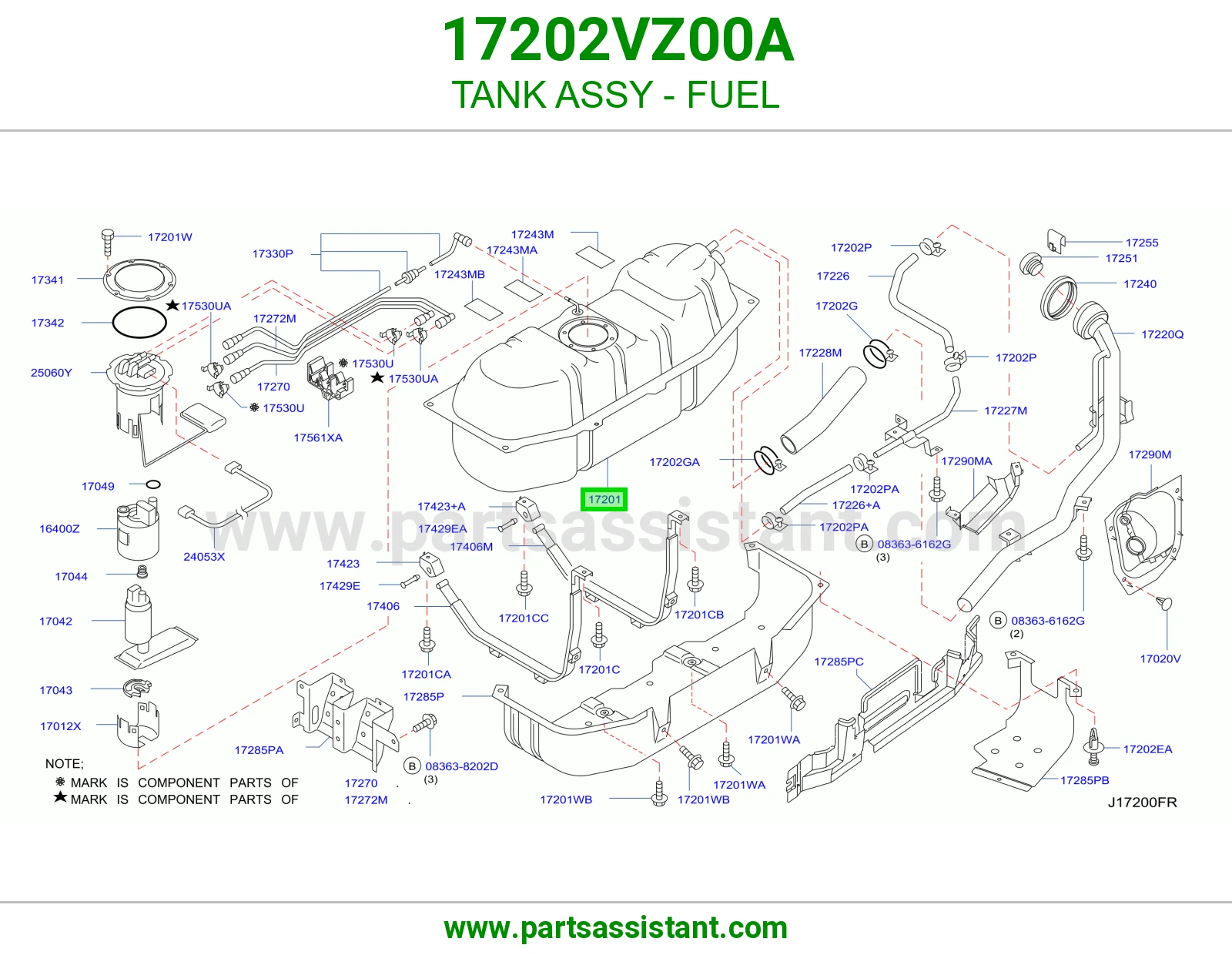 تانكي بنزين 17202VZ00A
