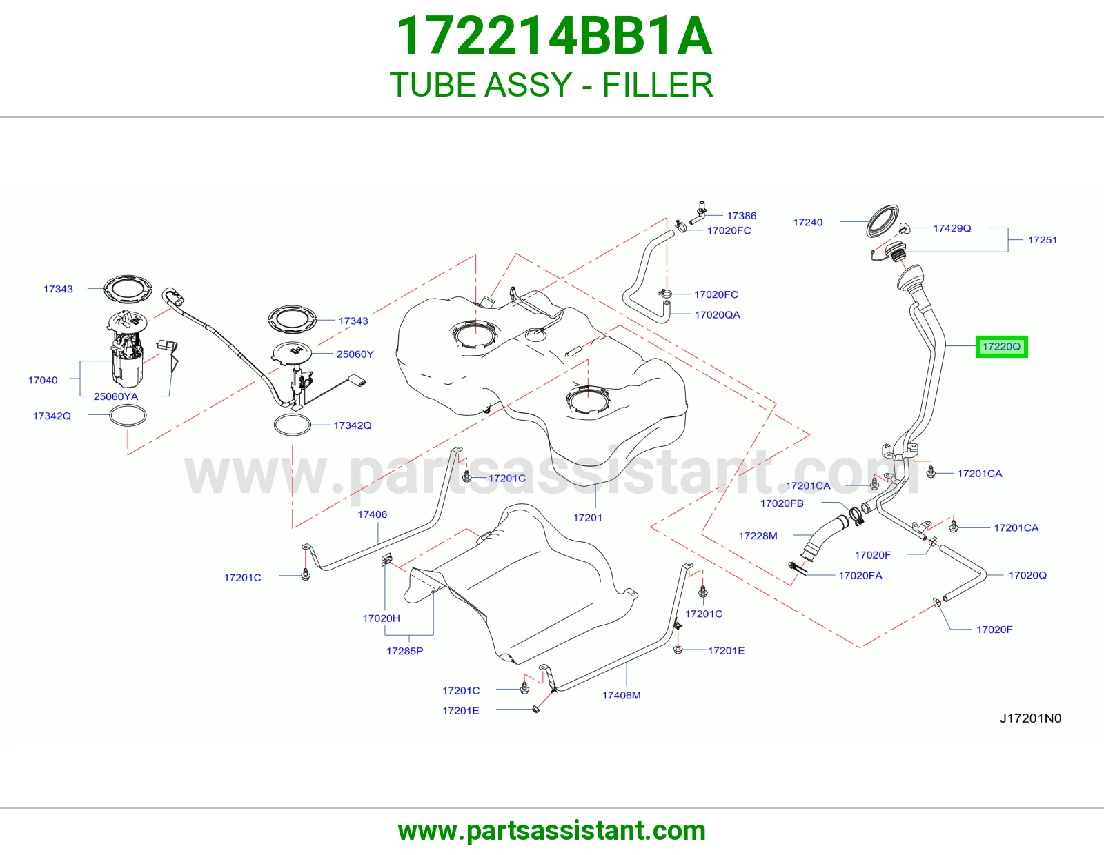 ماسورة فتحة تعبئة كاملة 172214BB1A