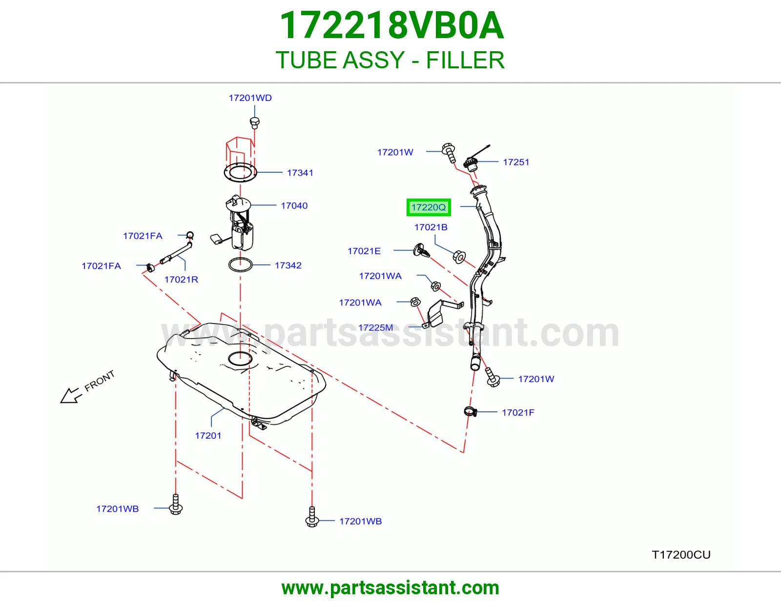 ماسورة فتحة تعبئة كاملة 172218VB0A