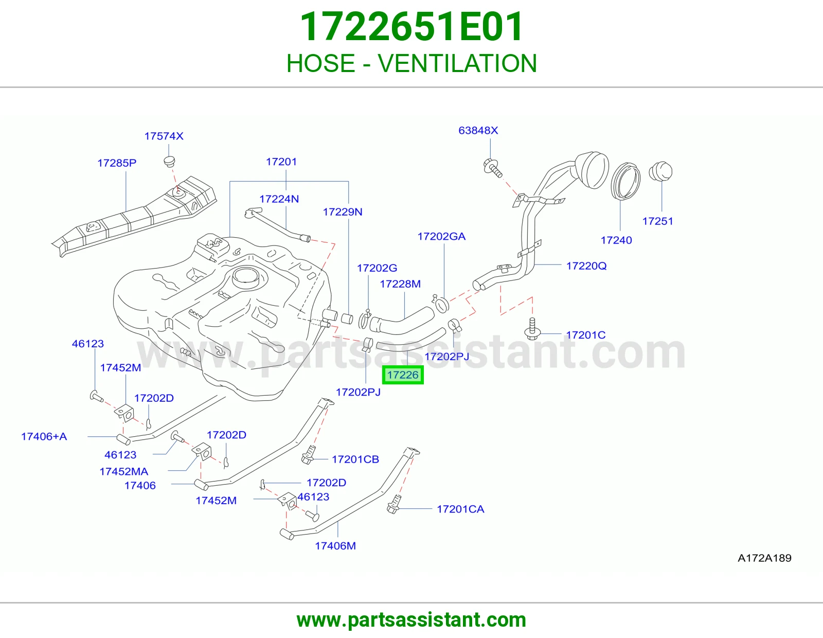 HOSE - VENTILATION 1722651E01