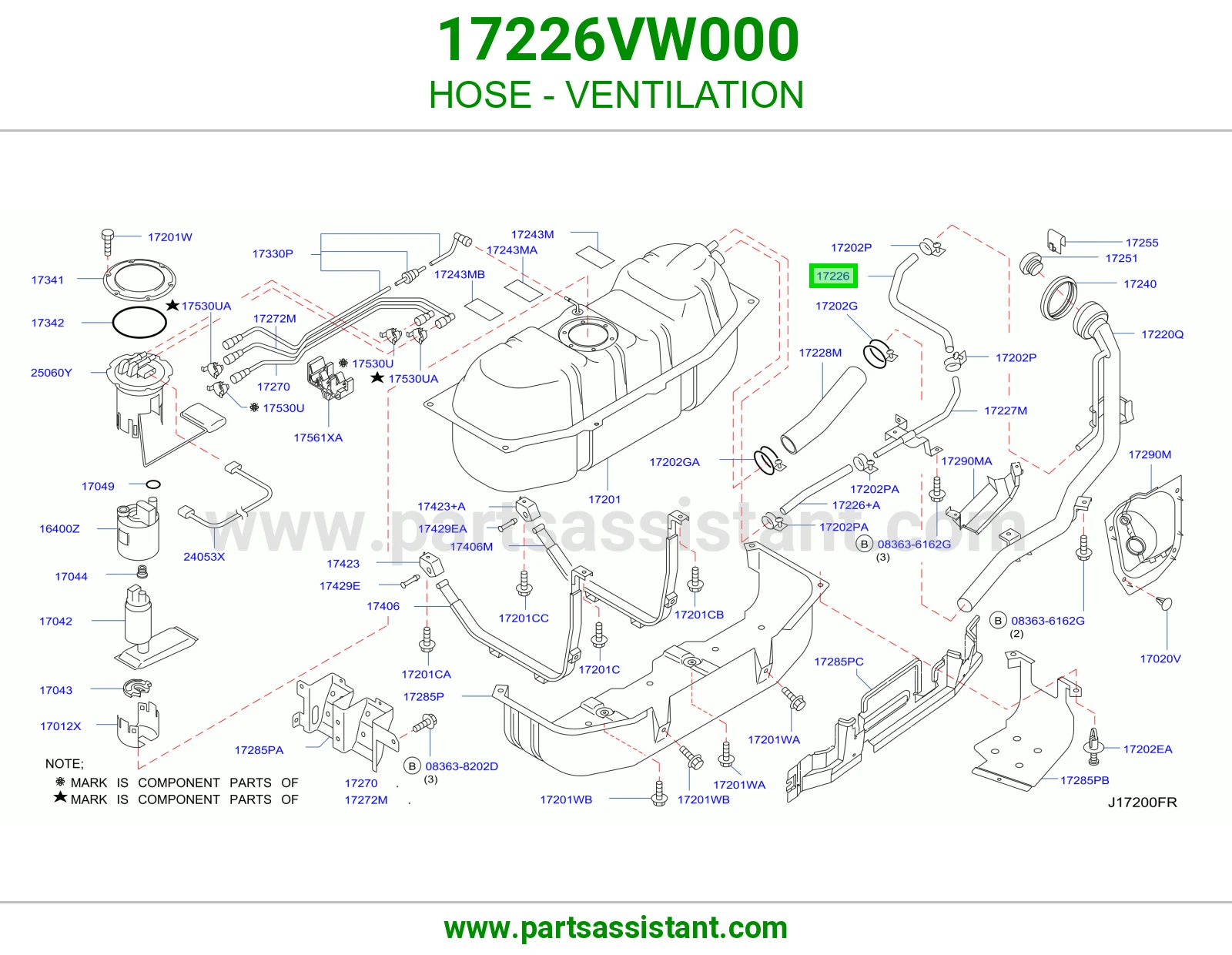 لي تهوية 17226VW000