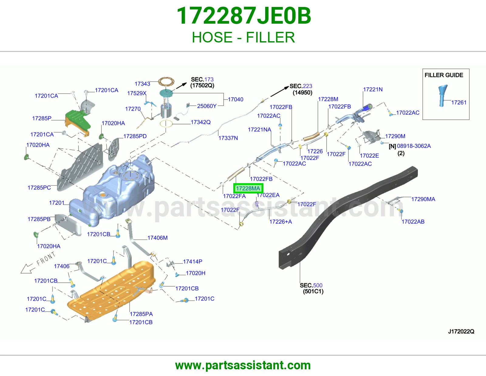 لي فتحة تعبئة 172287JE0B