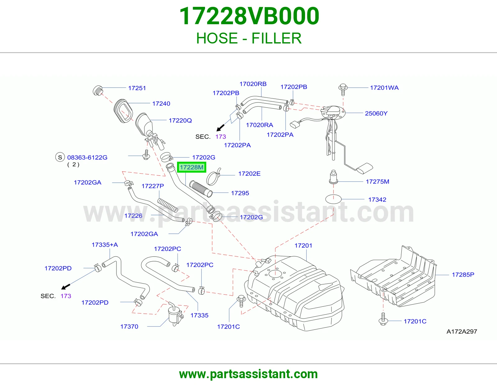 لي فتحة تعبئة 17228VB000