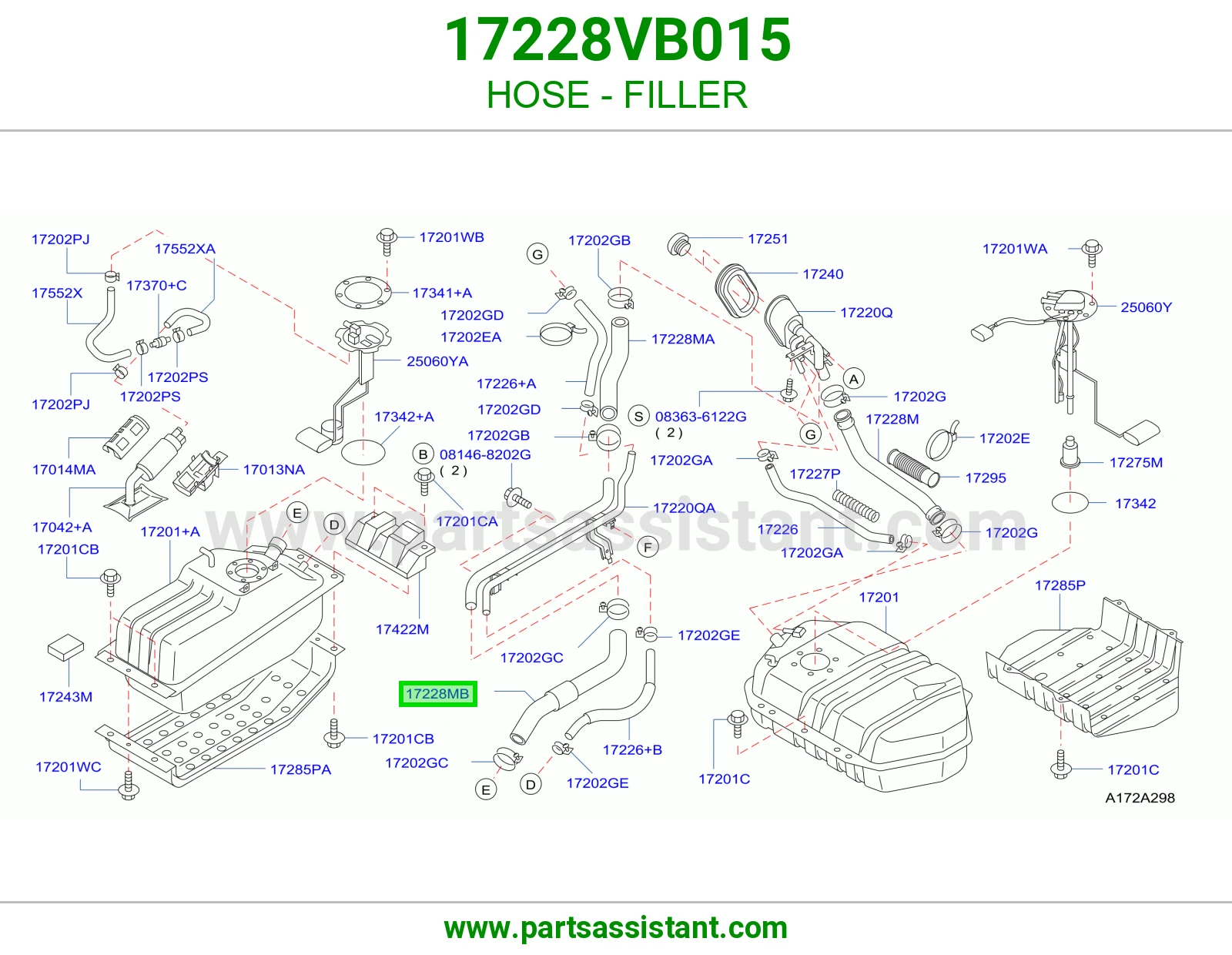 لي فتحة تعبئة 17228VB015