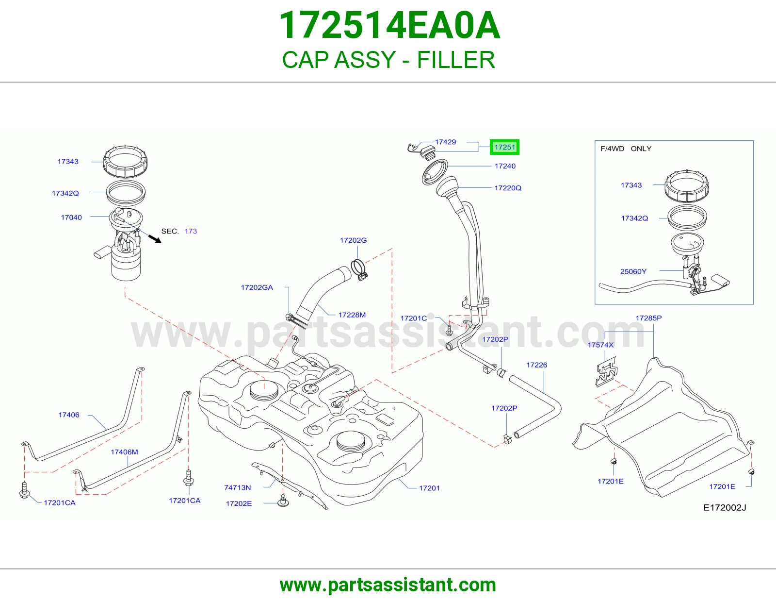غطا تانكي بنزين 172514EA0A