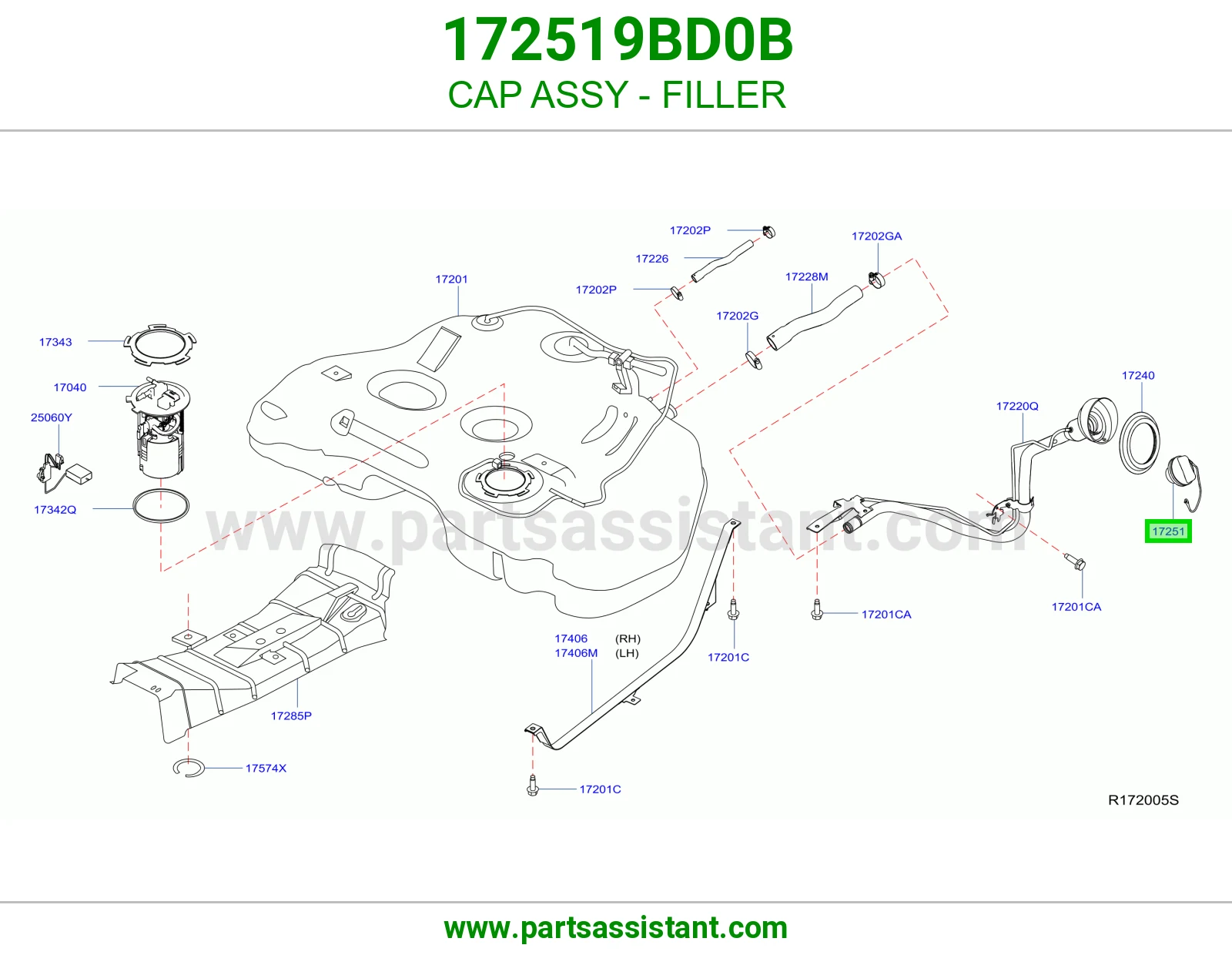 CAP ASSY - FILLER 172519BD0B